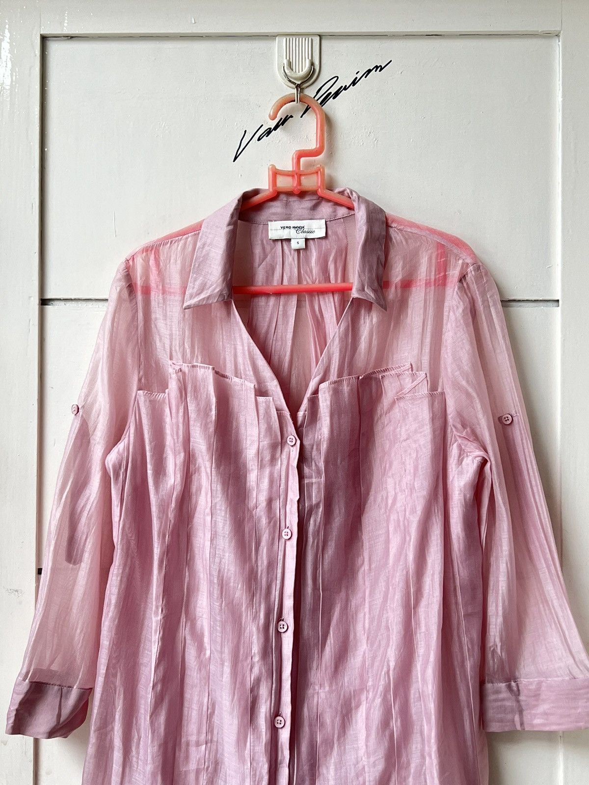 Other Vero Moda Classic Pink Pleats Dress Shirt Size US XS / EU 42 / 0 - 2 Thumbnail