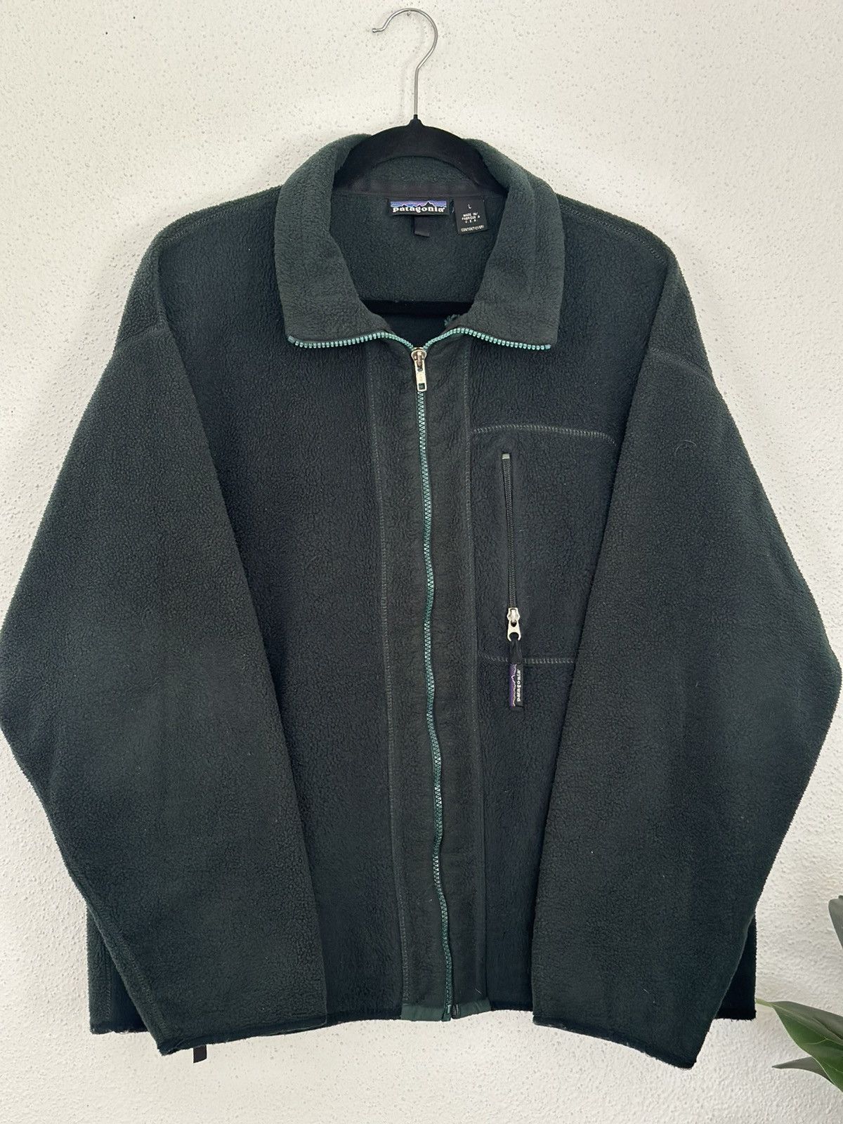 Patagonia Vintage 90s Patagonia Deep Pile Fleece Jacket Large Full Zip Size US L / EU 52-54 / 3 - 2 Thumbnail