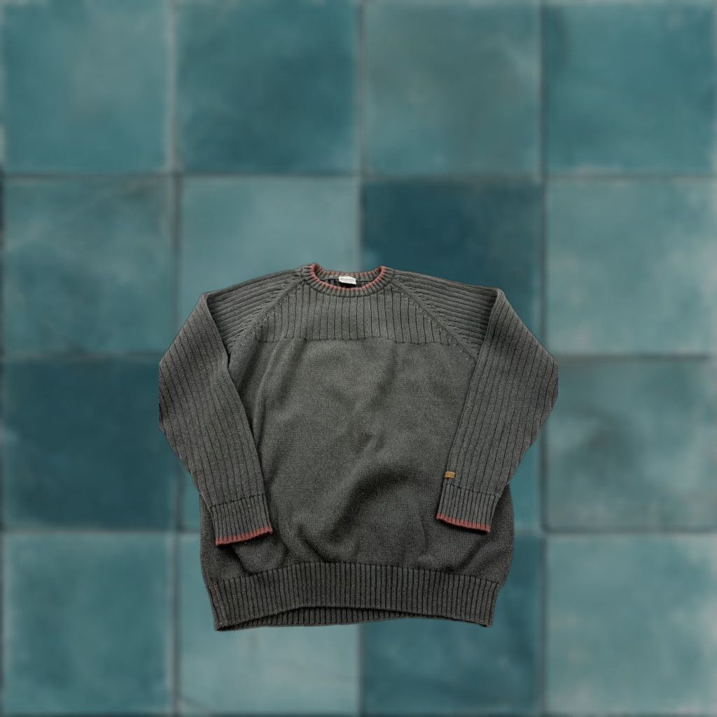 Vintage Columbia Mens Sweater Pullover Knit Crewneck Gray Cotton Ribbed Casual Large Size US L / EU 52-54 / 3 - 1 Thumbnail