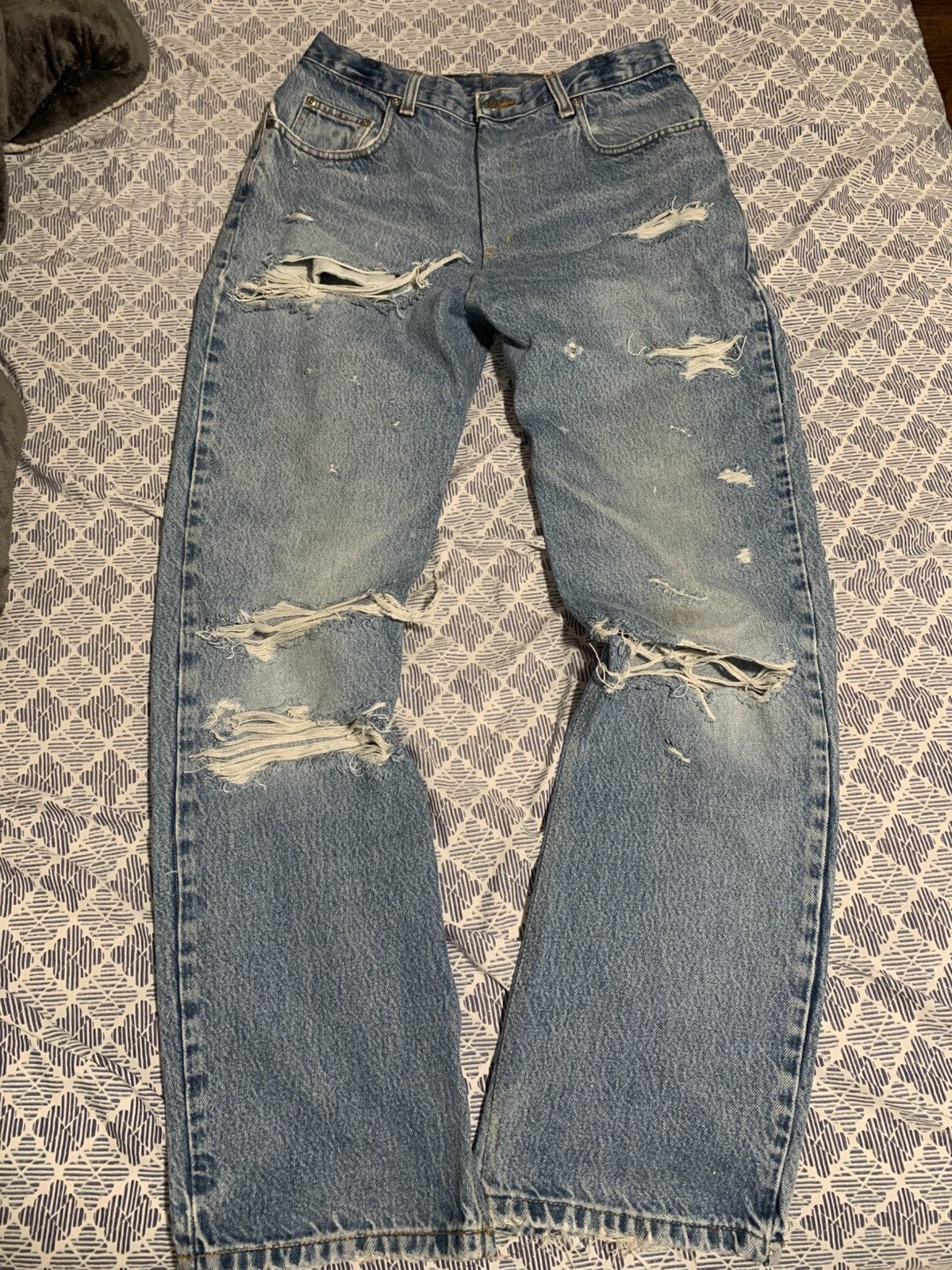Levi's Vintage Levi’s distressed denim Size US 30 / EU 46 - 2 Thumbnail