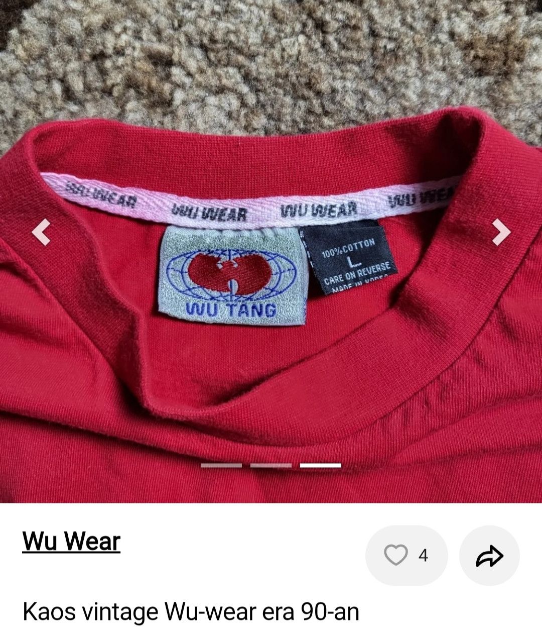 Wu-Tang Clan Vintage T-shirt Wu wear World Wide Tech System Size US XL / EU 56 / 4 - 9 Thumbnail