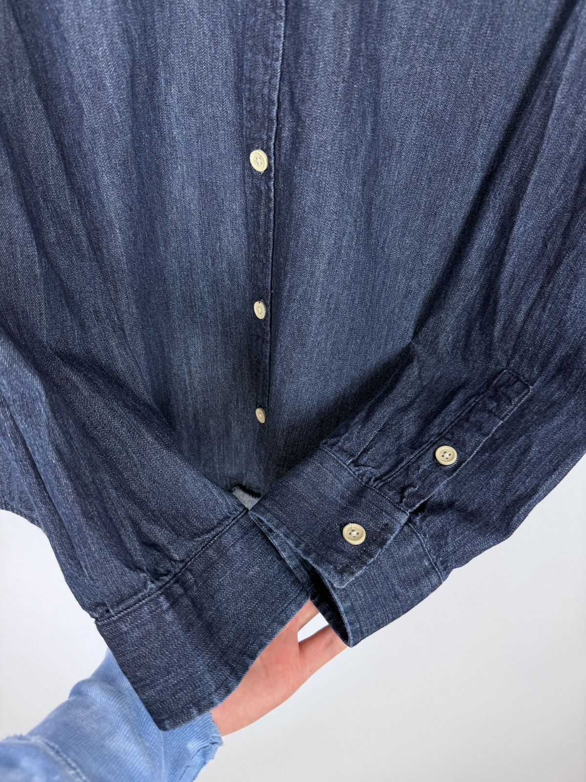 Folk Folk Blue Denim Pocket Button Down Shirt 3 Size US M / EU 48-50 / 2 - 4 Thumbnail