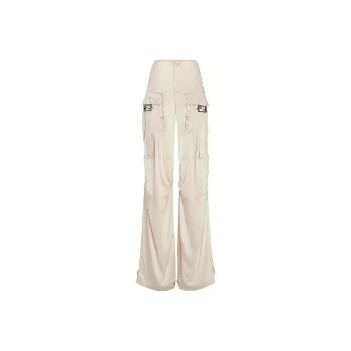Fendi Fendi Beige Logo Pocket Casual Pants 0079 Size 38" / US 16 / IT 52 - 1 Thumbnail