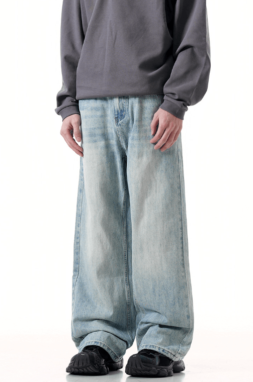 Japanese Brand × Jean Street retro blue high street distressed washed jeans y2k Size US 32 / EU 48 - 3 Thumbnail
