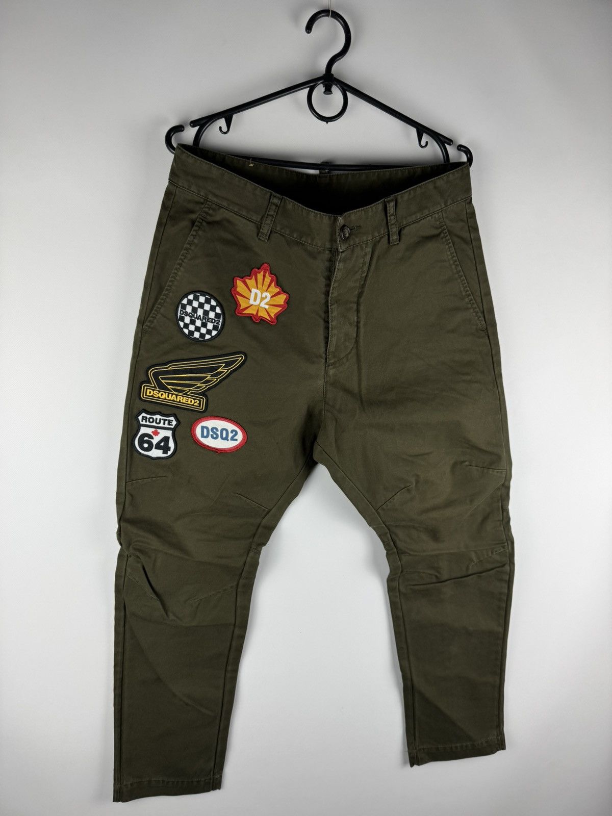 Dsquared2 Dsquared2 Sexy Cargo Biker Patch Cropped Pants Olive SS20 Size US 31 - 3 Thumbnail