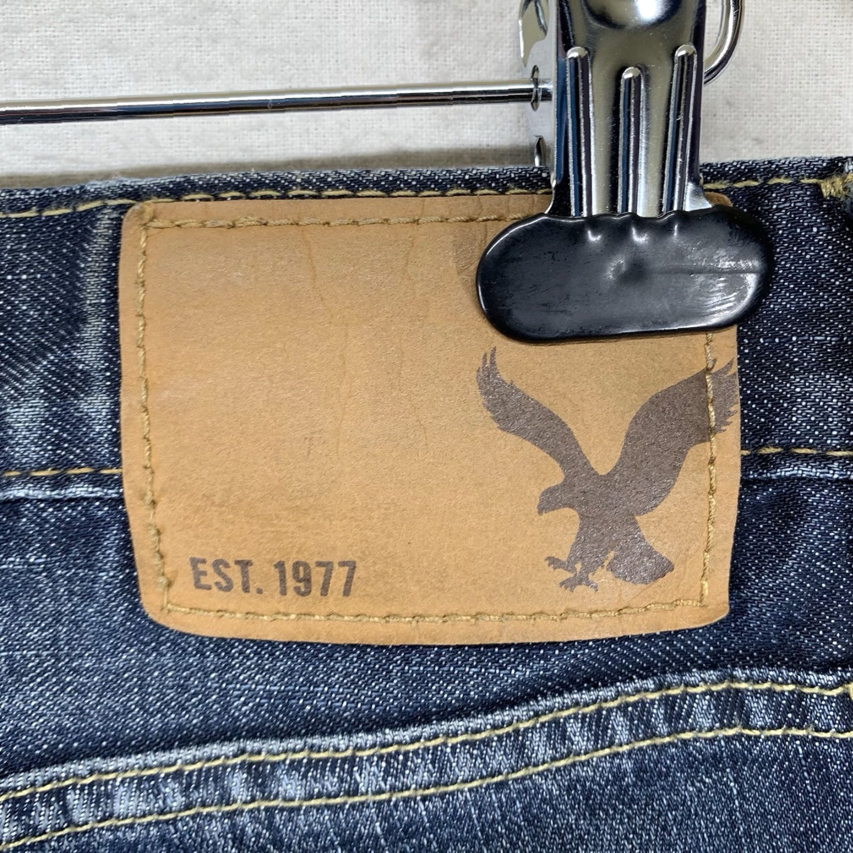 American Eagle Outfitters VINTAGE American Eagle Outfitters Jeans Men Dark Denim 30x34 Slim Fit Straight Rise 5-Pocket Size US 30 / EU 46 - 3 Thumbnail