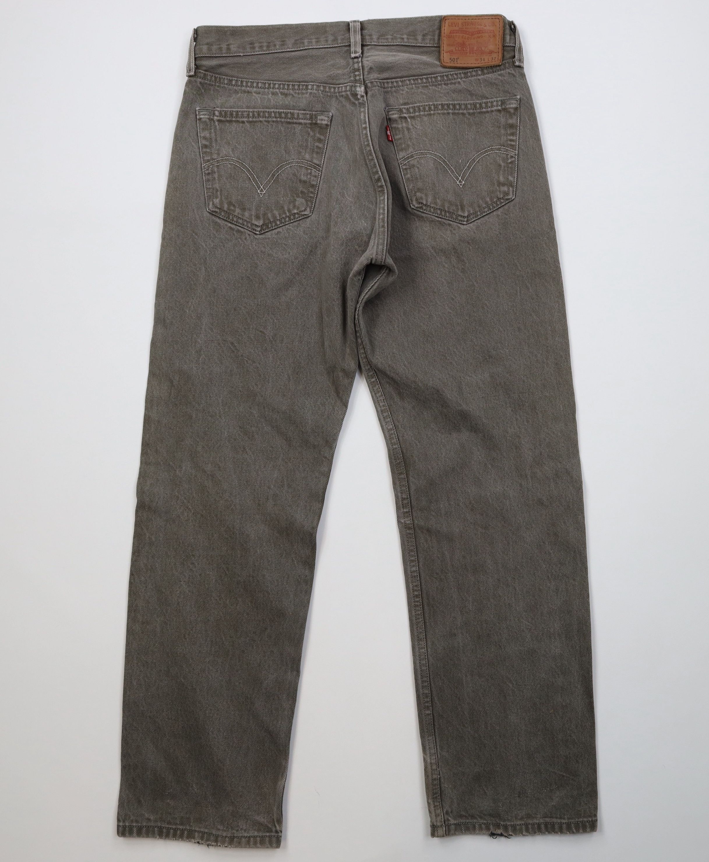 Levi's Vintage Y2K Levis 501xx Button Fly Original Fit Jeans Green Size US 34 / EU 50 - 11 Thumbnail