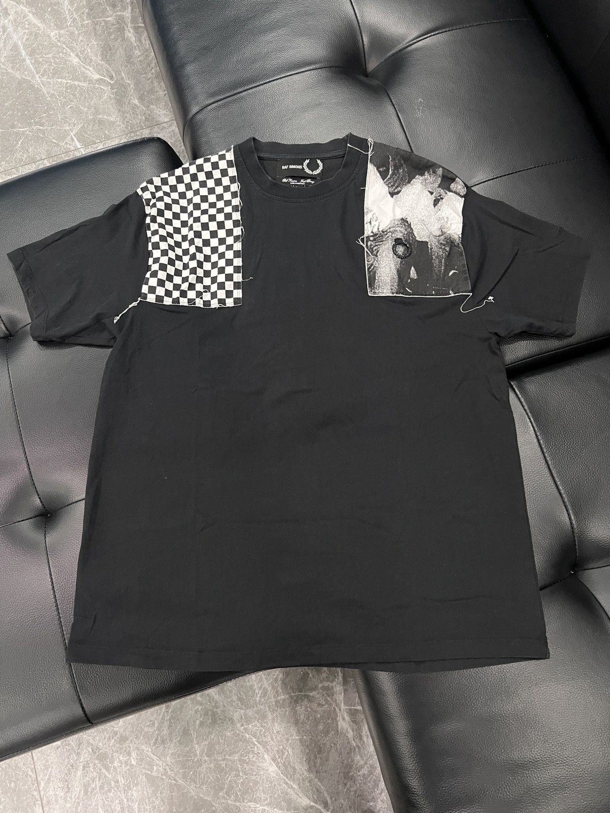 Raf Simons Fred Perry by Raf Simons Checkerboard Portrait Ring Detail T Size US M / EU 48-50 / 2 - 1 Thumbnail