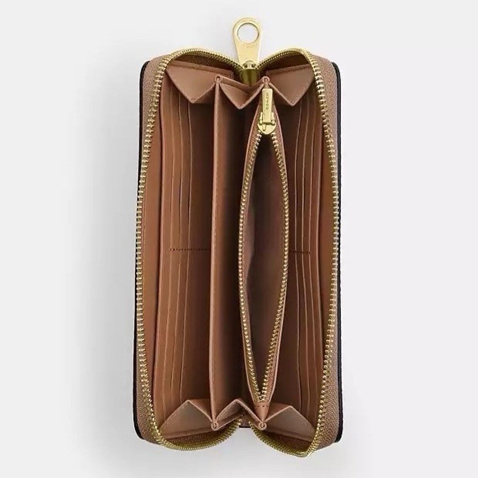Coach NWT Coach Long Zip Around Wallet Canvas CW778 Gold/Tan/Brown Size ONE SIZE - 5 Thumbnail