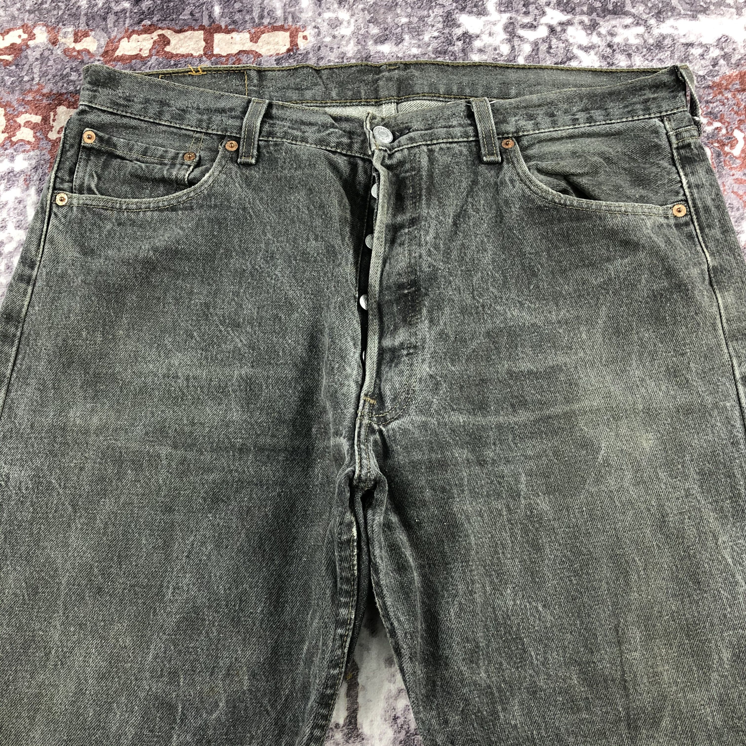 Levi's × Vintage Vintage Faded Black Levis 501 Jeans-JM2351 Size US 38 / EU 54 - 3 Thumbnail