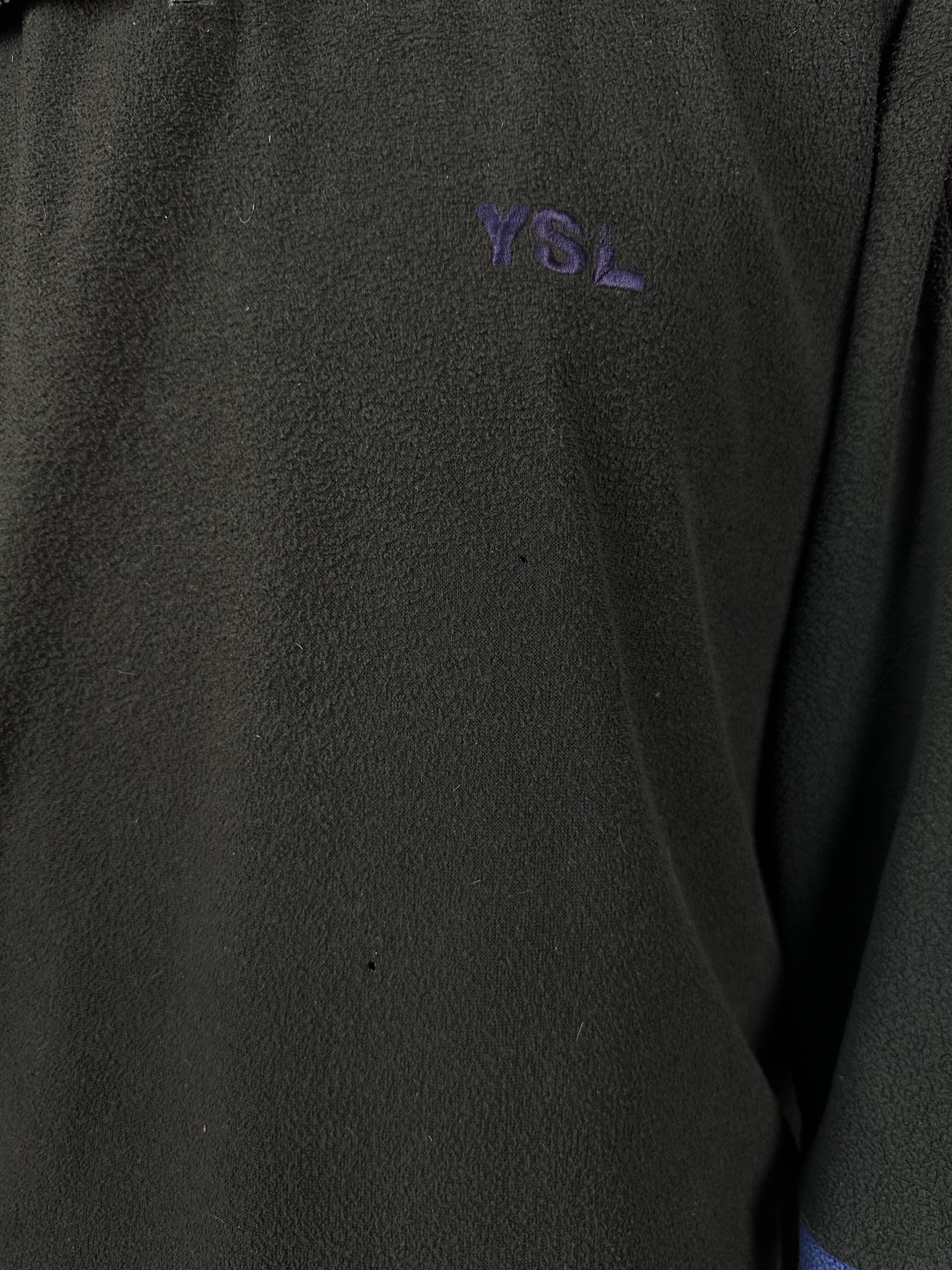 Saint Laurent Paris × Vintage SAINT LAURENT JEANS Fleece Jacket 1\2 Zip Pullover Green Size US XL / EU 56 / 4 - 6 Thumbnail