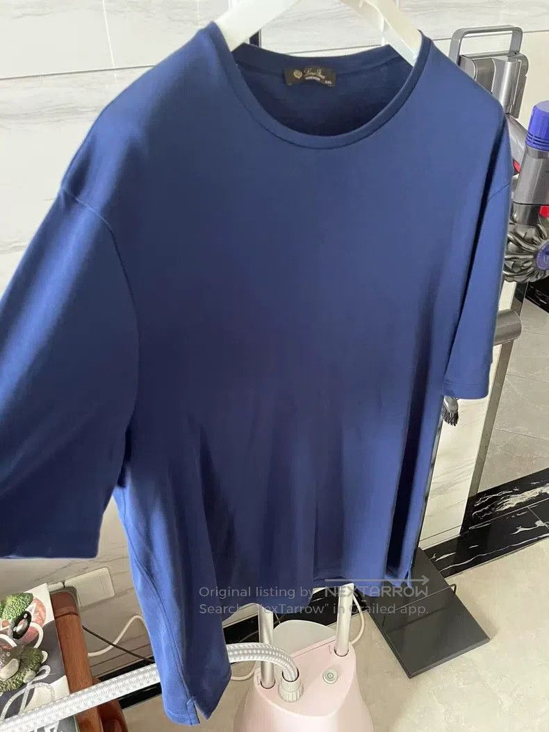 Loro Piana Loro Piana Short-sleeve with Logo on Left Hem Size US XXL / EU 58 / 5 - 6 Thumbnail