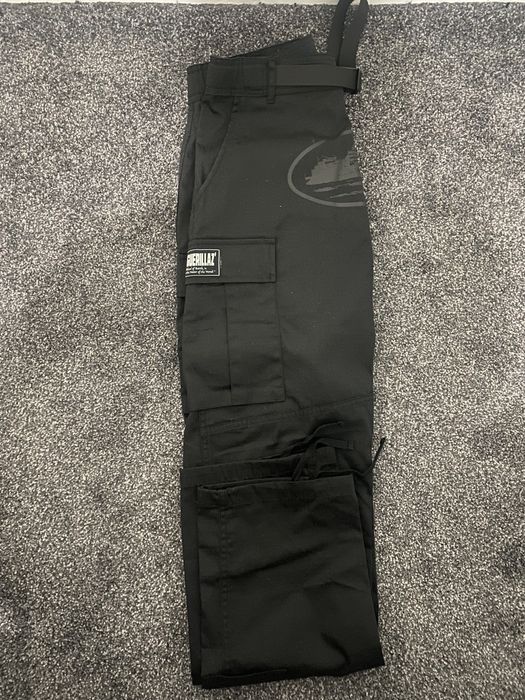 Corteiz Guerillaz Cargos Triple Black Grailed