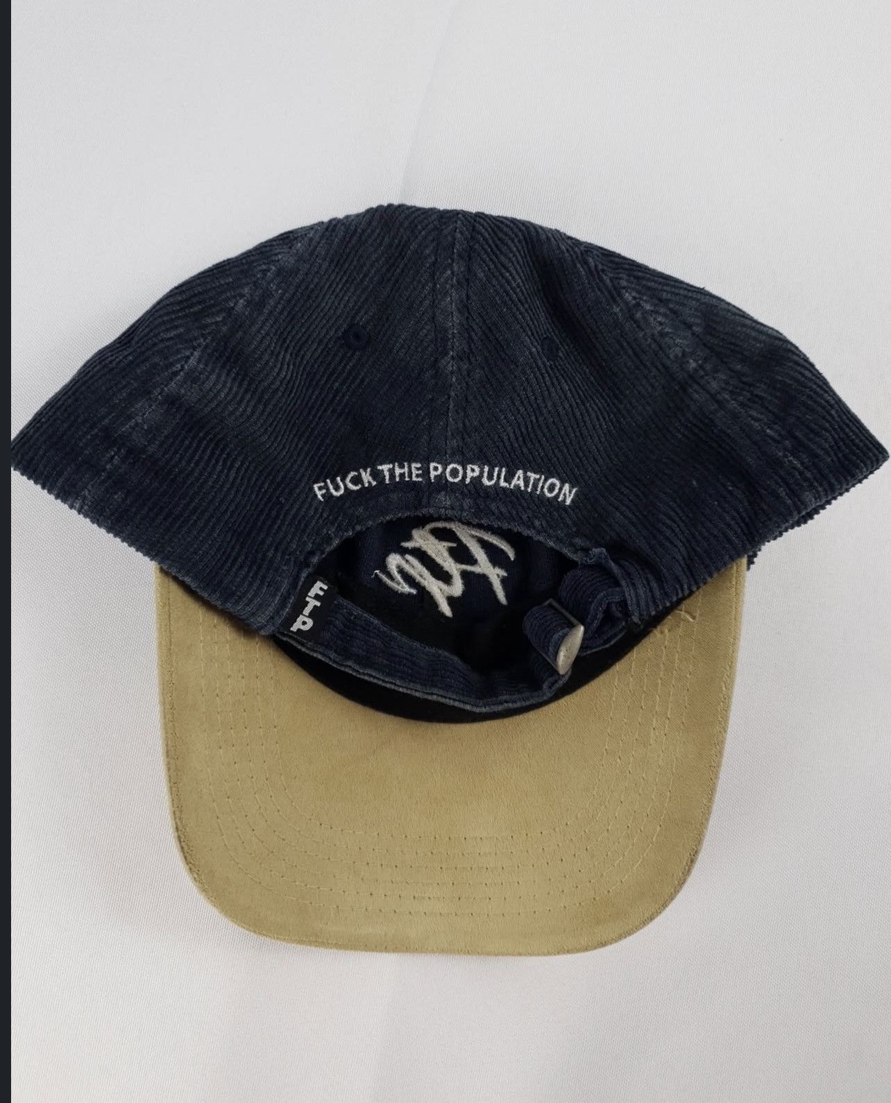 Fuck The Population × G59 Records FTP Corduroy Script Logo Hat (2016) Size ONE SIZE - 2 Thumbnail