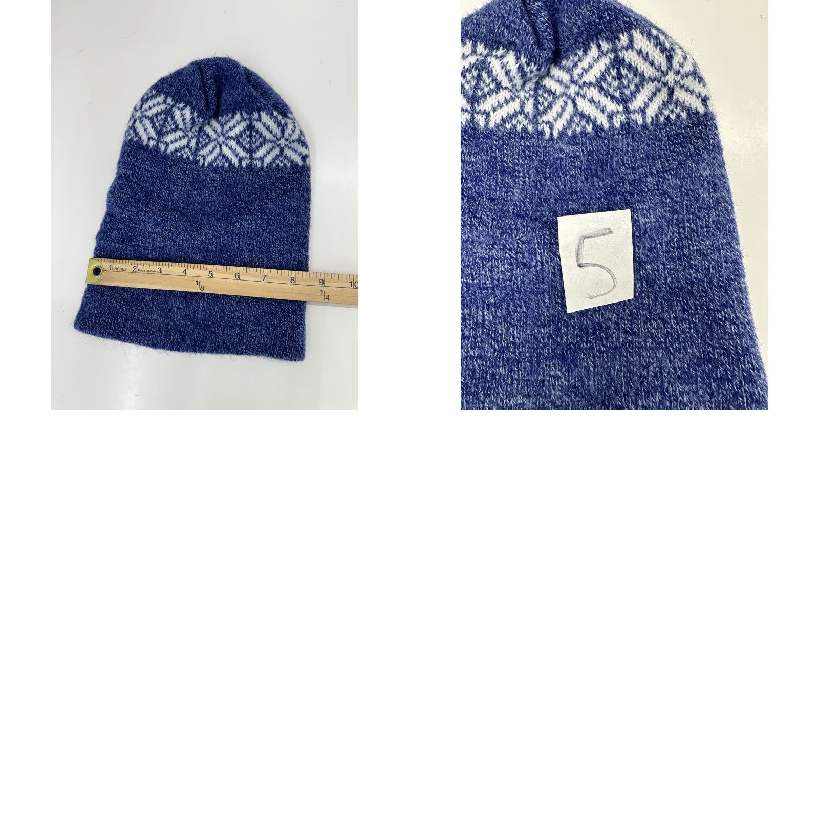 Vintage Unbranded Womens Beanie Hat Blue White Snowflake Knit Pull On Winter Accessories Womens Beanie Hats Size ONE SIZE - 8 Thumbnail