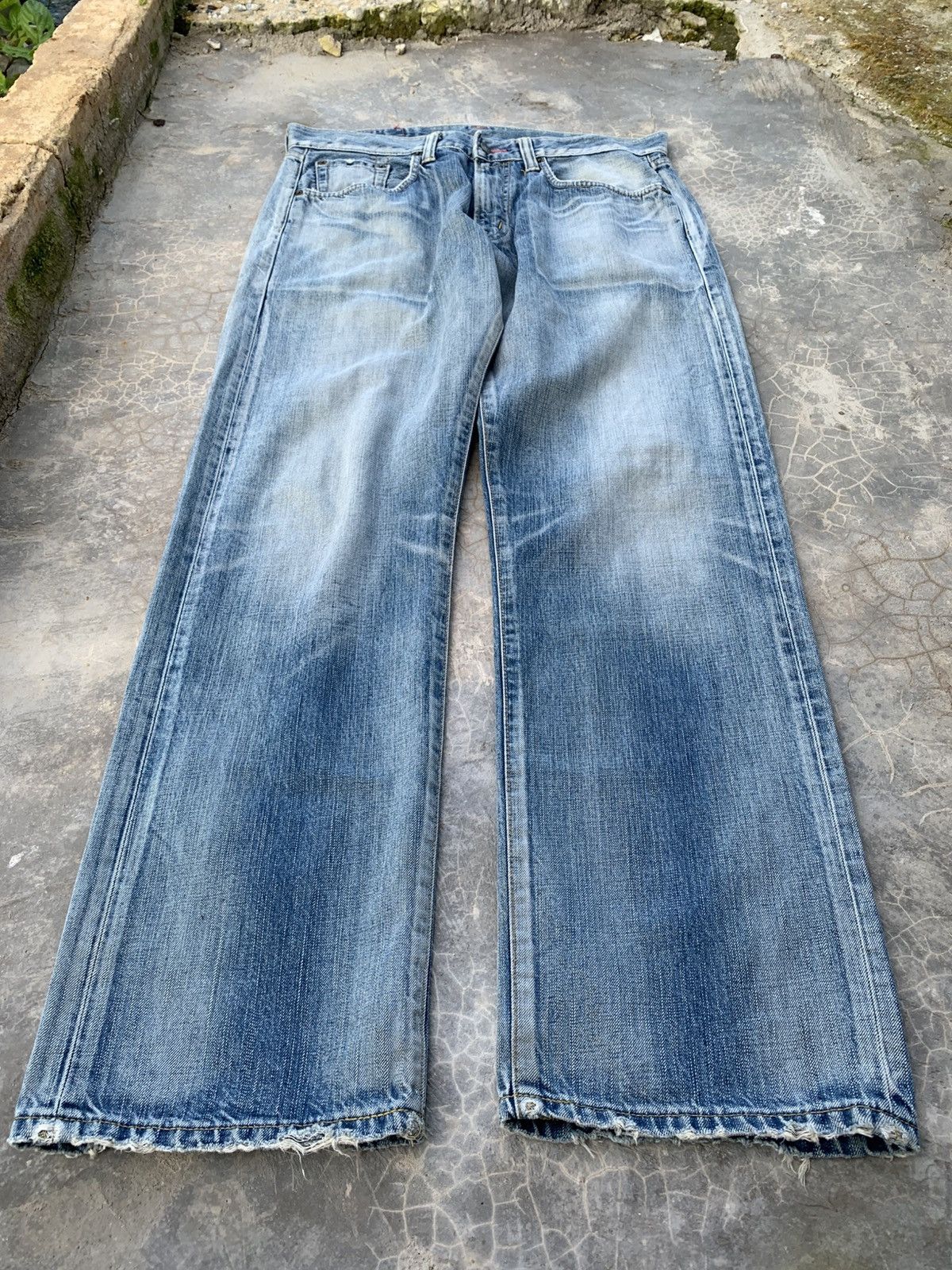 Edwin vintage edwin 504 blue jeans faded japan Size US 33 - 3 Thumbnail
