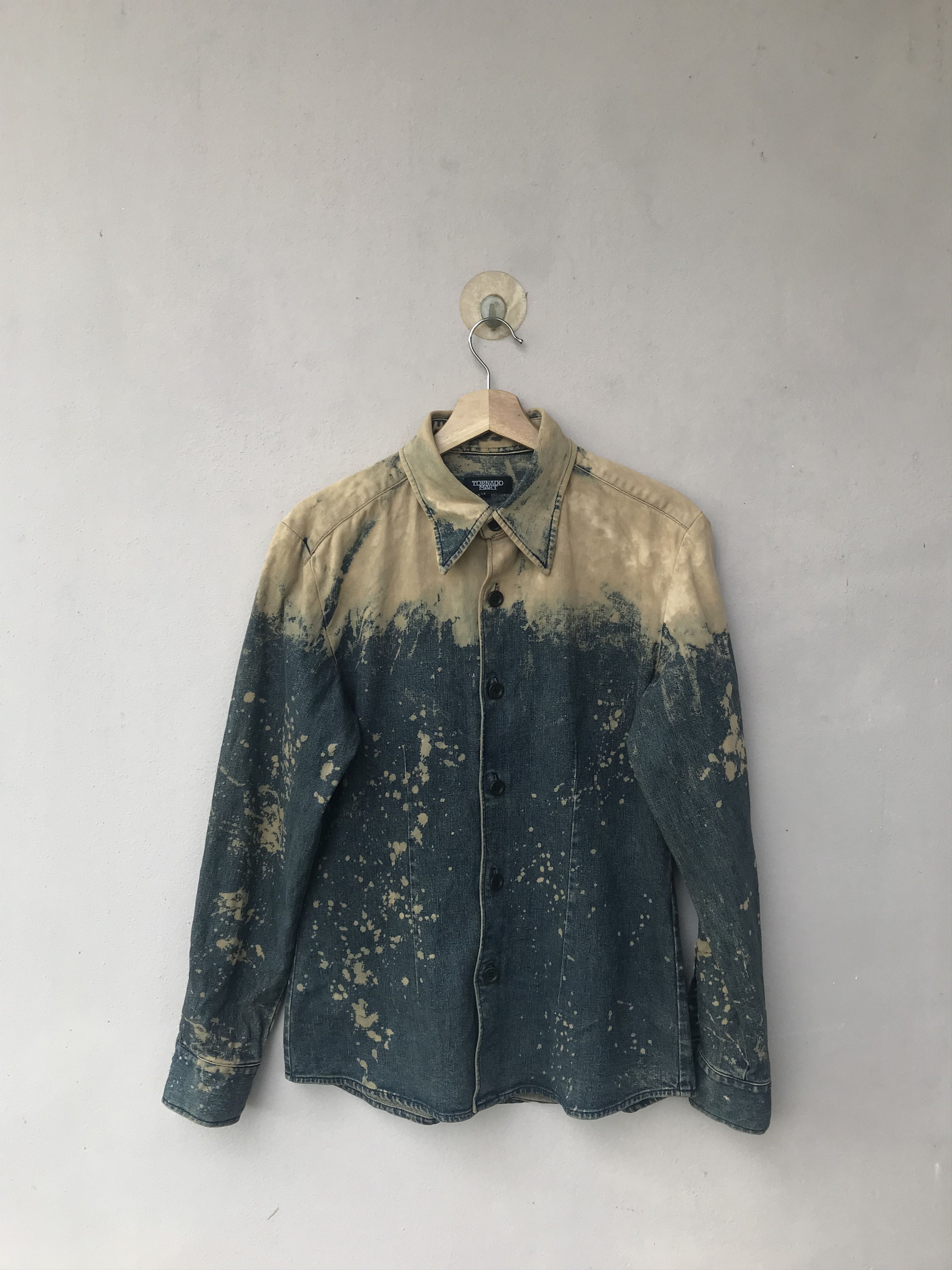 Tornado Mart Vintage Tornado Mart Denim Button Up Asid Wash Design Size US L / EU 52-54 / 3 - 1 Thumbnail
