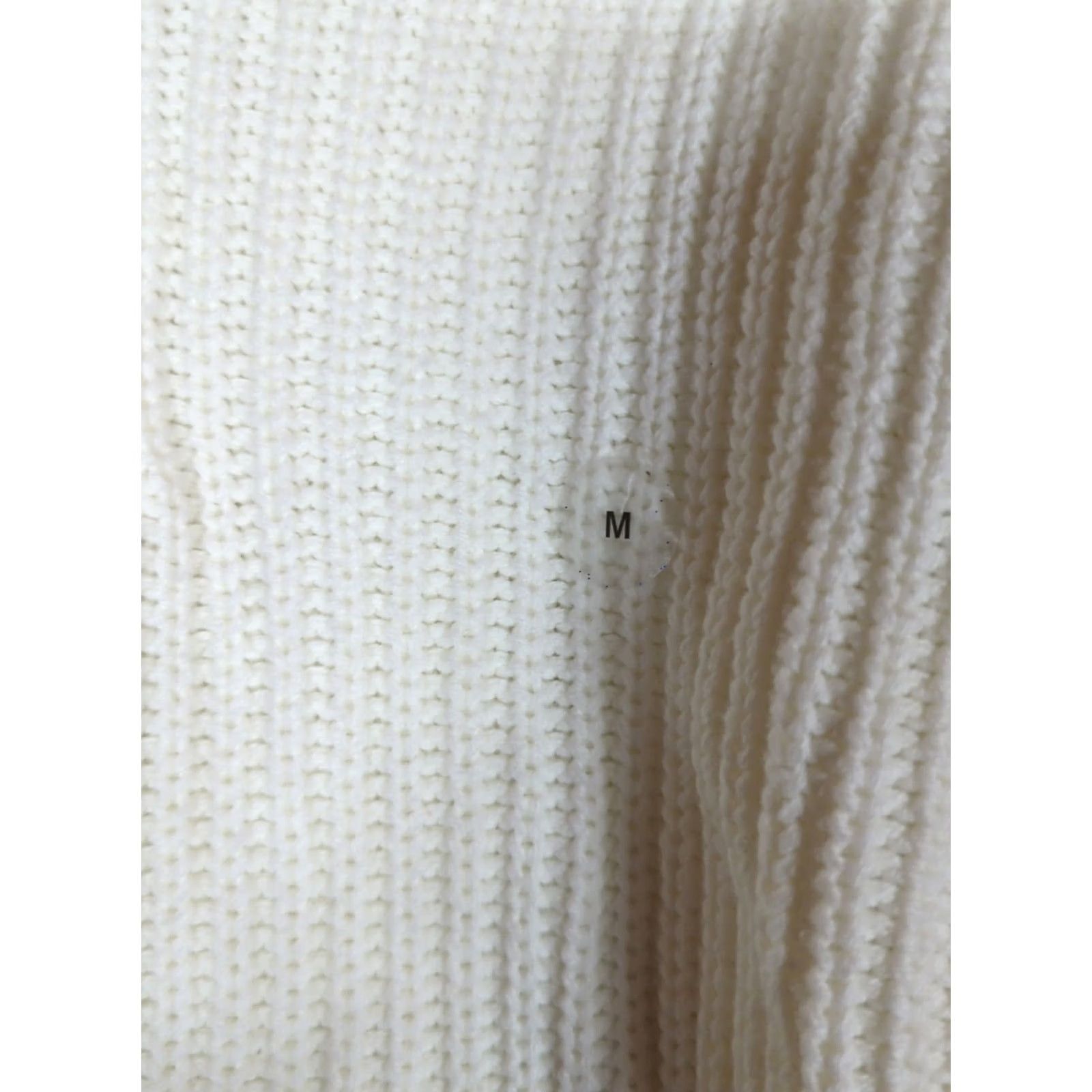 Aeropostale AEROPOSTALE Ivory White Cropped Long Sleeve Sweater Women M Slouchy Chunky Cardigan V-Neck Button Front Bohemian Preppy Casual Travel Size S / US 4 / IT 40 - 2 Thumbnail