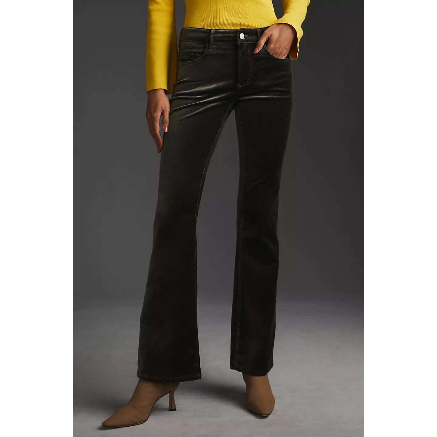 Anthropologie Anthropologie Pilcro Demilune Mid-Rise Bootcut Velvet Jeans Size 39" - 4 Thumbnail