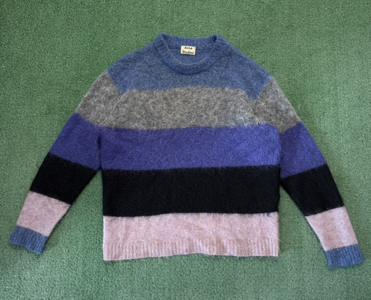 Acne Studios Albah Mohair Sweater Stiped Multicolor Oversize