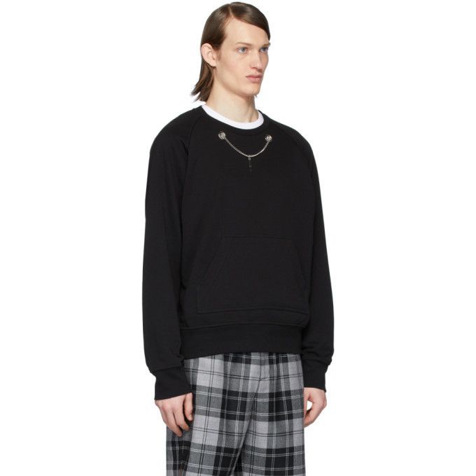 Neil Barrett Neil Barrett Black Thunderbolt Chain Sweatshirt Size US L / EU 52-54 / 3 - 2 Thumbnail