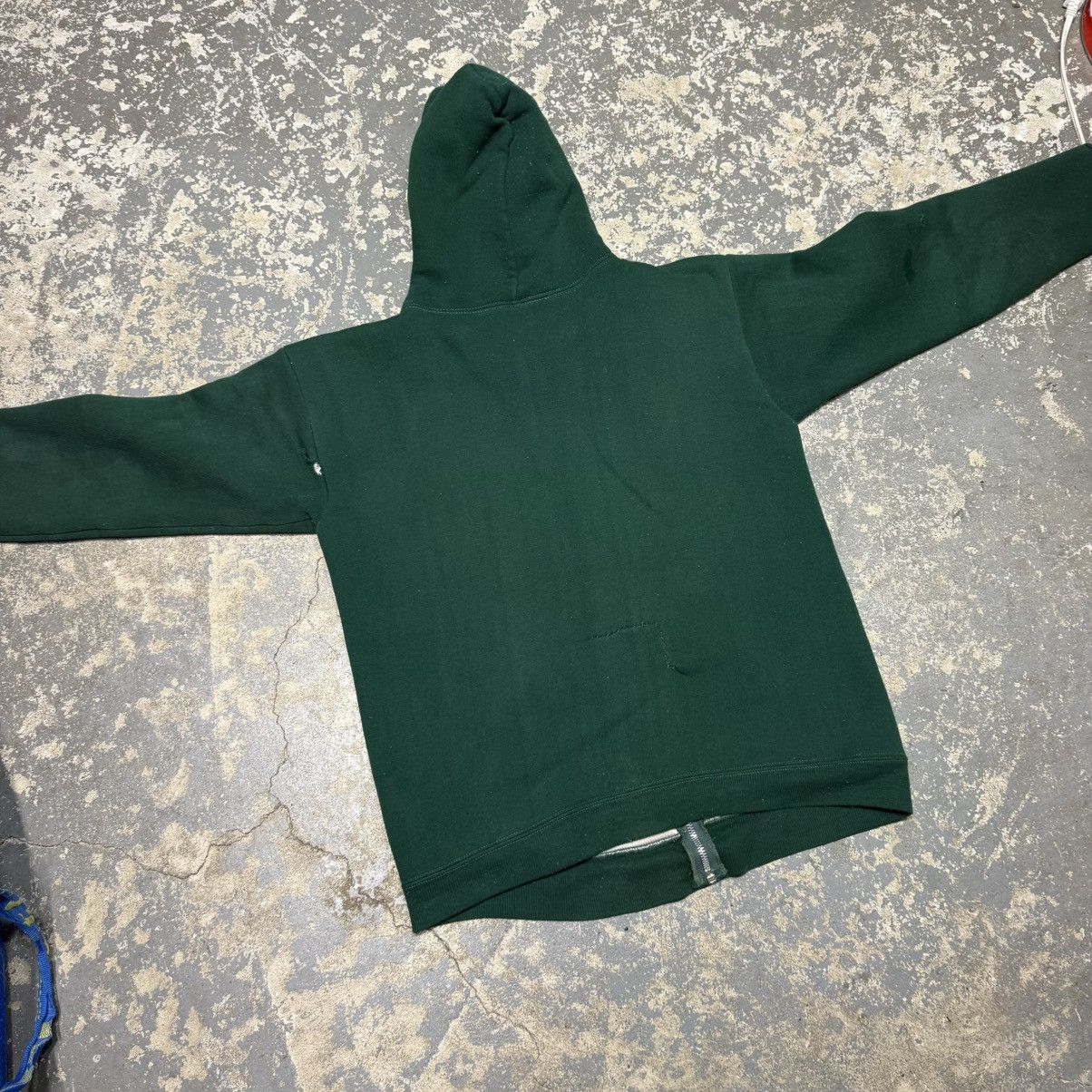 Vintage True Vintage Green Cotton Waffle Insulated Thermal Zip Hoodi Size US M / EU 48-50 / 2 - 18 Thumbnail