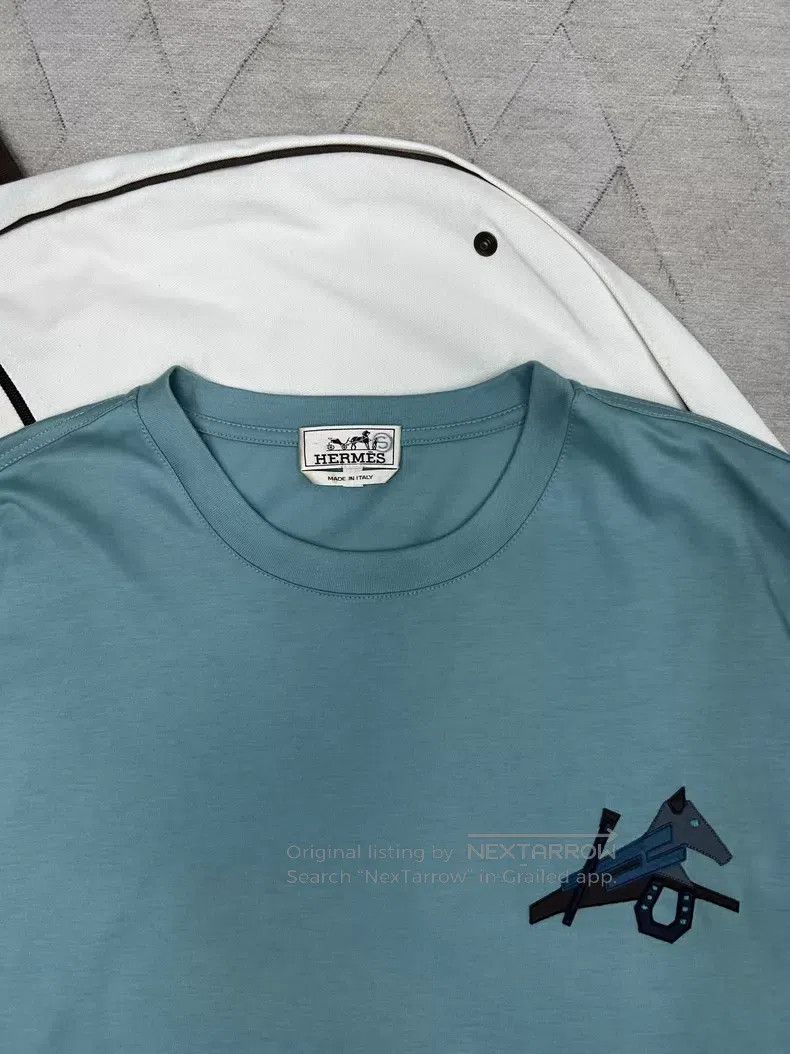 Hermes Hermes size 3XL Embroidered Leather T-Shirt Size US XXL / EU 58 / 5 - 2 Thumbnail