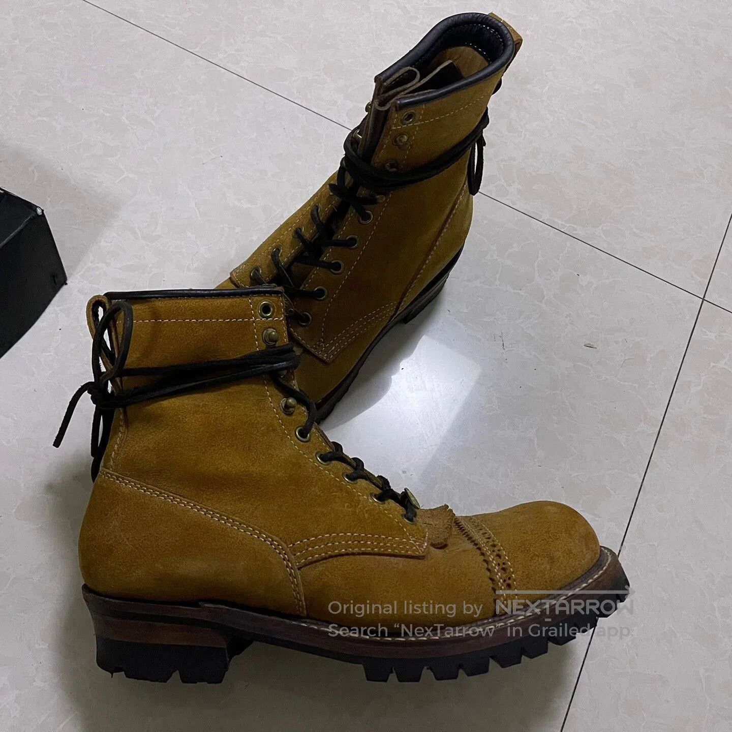 Japanese Brand limited edition de yong sheng combat boots. Size US 8.5 / EU 41-42 - 3 Thumbnail