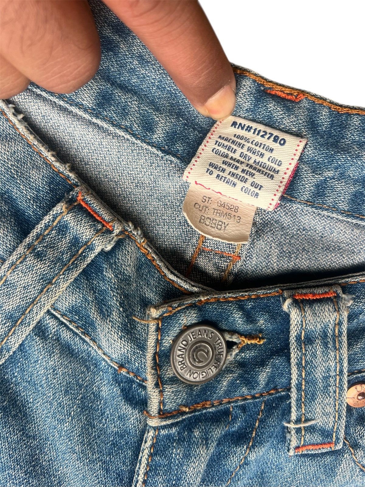 True Religion Vintage True Religion Embroidered Flared Bobby Jeans Size US 29 - 11 Thumbnail