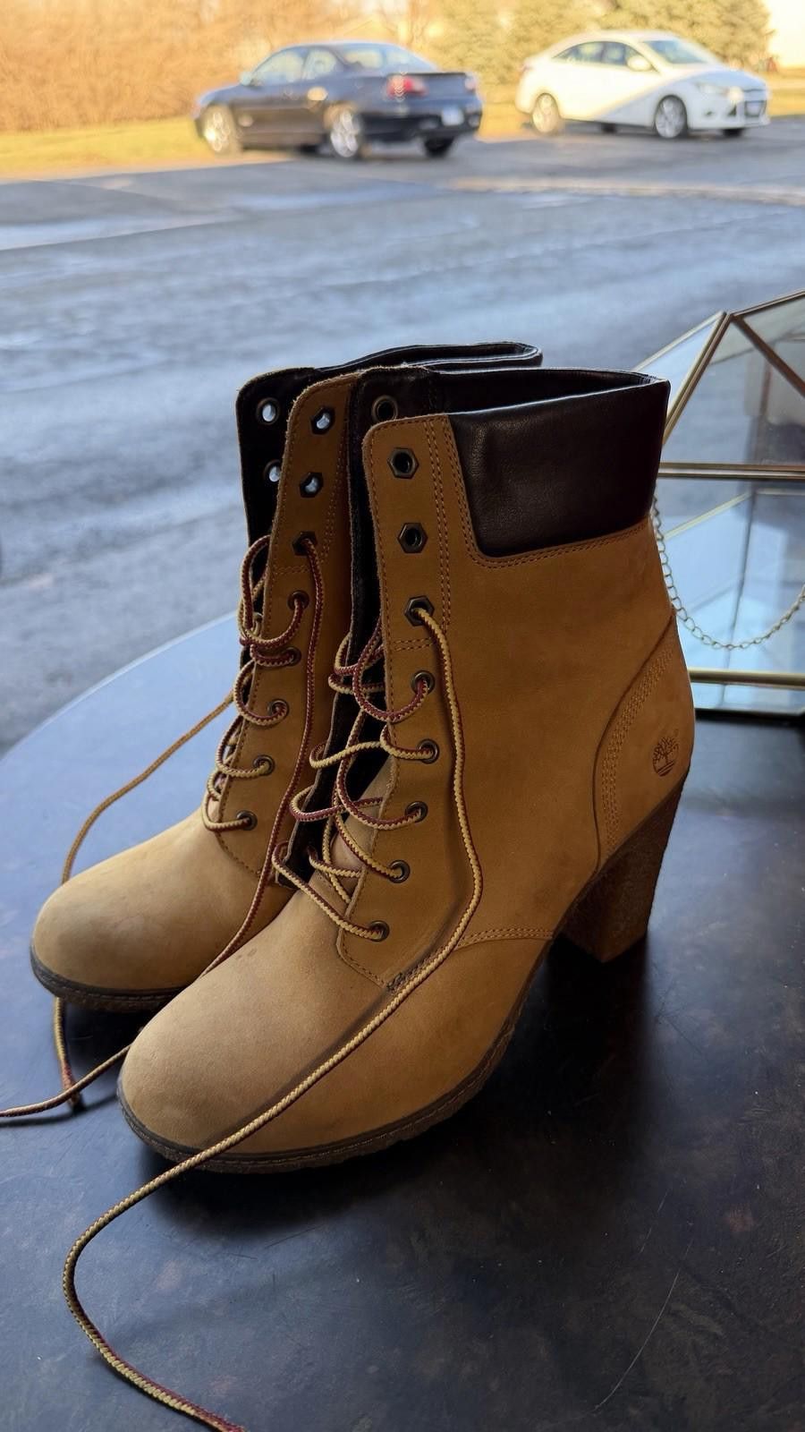 Timberland Timberland Women’s Nubuck Lace Up Heeled Boots US 9 EU 40 Size US 9 / IT 39 - 2 Thumbnail