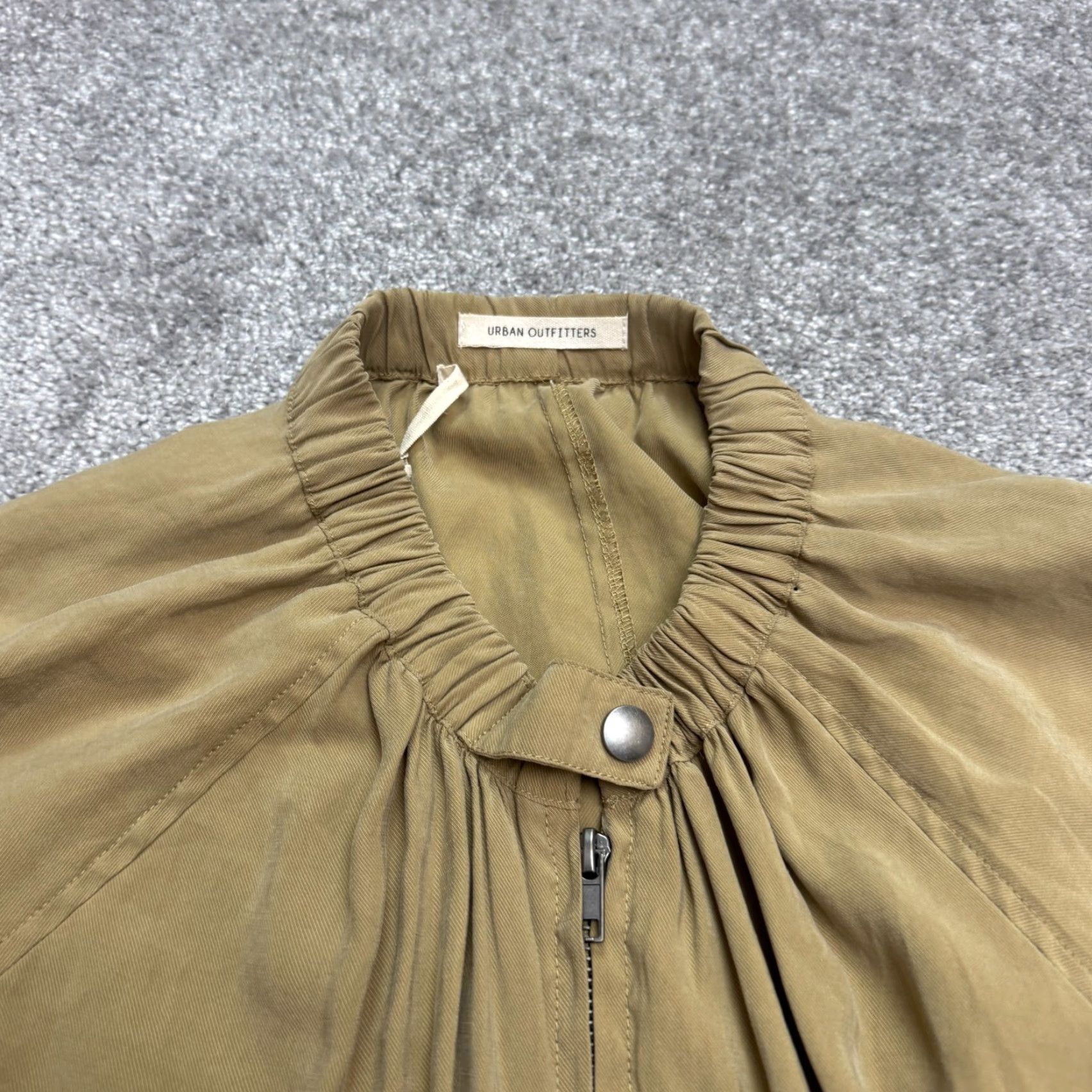 Urban Outfitters Urban Outfitters Romper Womens XS Green Zip Front Long Sleeve Elastic Waist Boho Size XS / US 0-2 / IT 36-38 - 5 Thumbnail