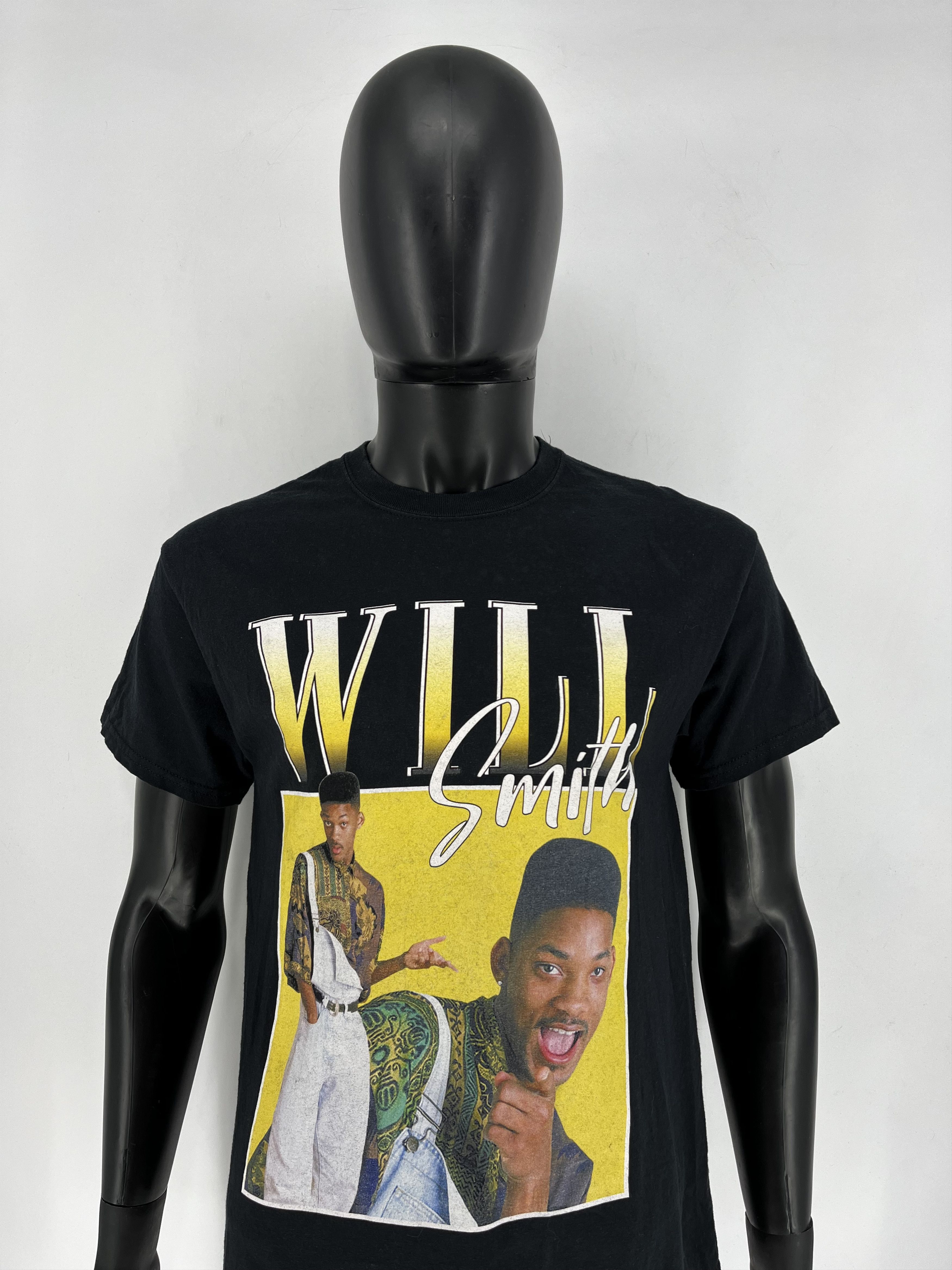 Vintage WILL SMITH Shirt Adult Black Graphic Fresh Prince Cotton Size US M / EU 48-50 / 2 - 1 Thumbnail