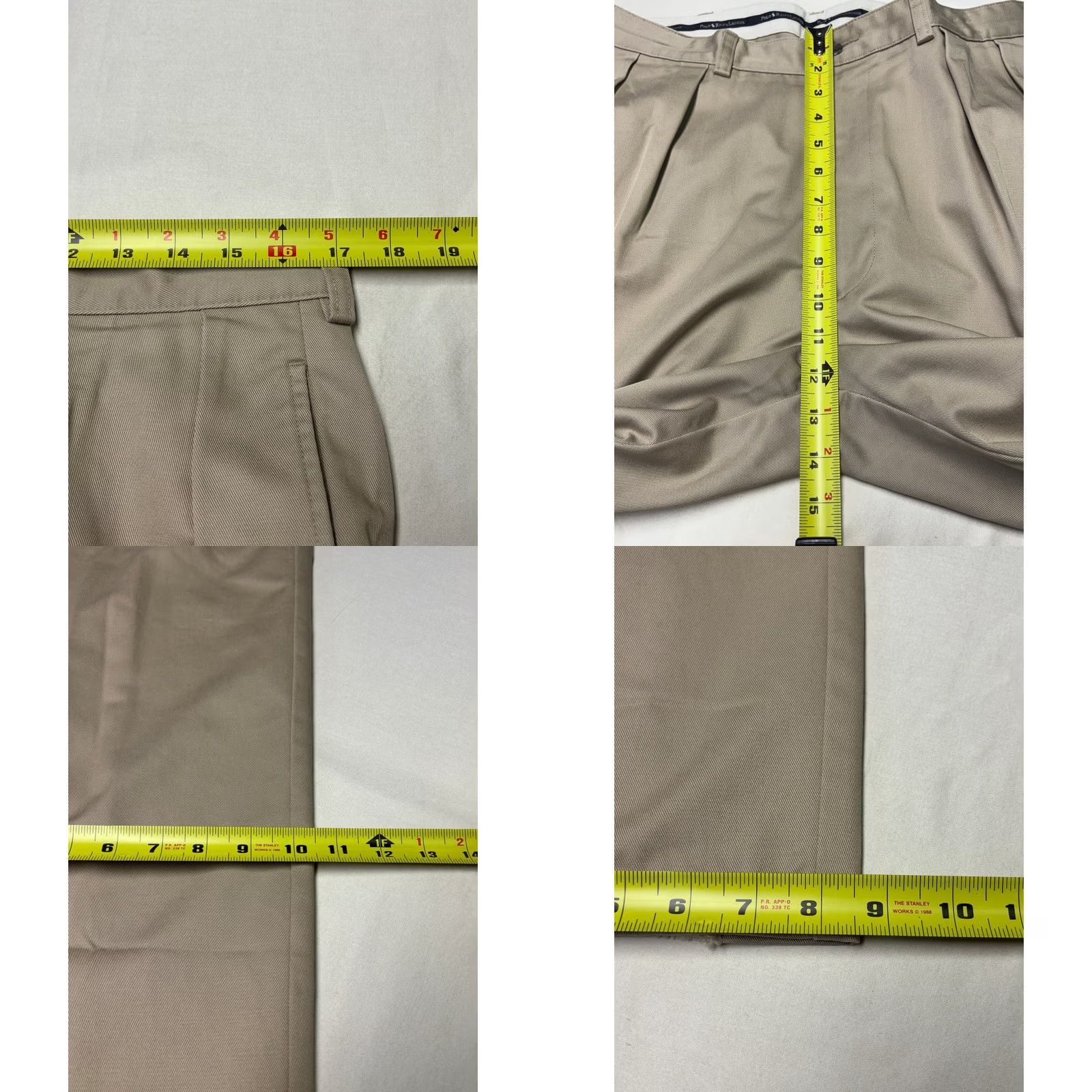 Polo Ralph Lauren VINTAGE Polo Ralph Lauren Men Pleated Chino Pants 33x27 Tan 100 Twill Size US XS / EU 42 / 0 - 8 Thumbnail
