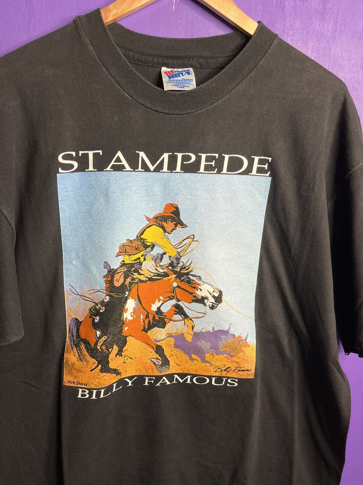 Vintage Vintage 90s Billy famous stampede western t-shirt Size US XL / EU 56 / 4 - 3 Thumbnail