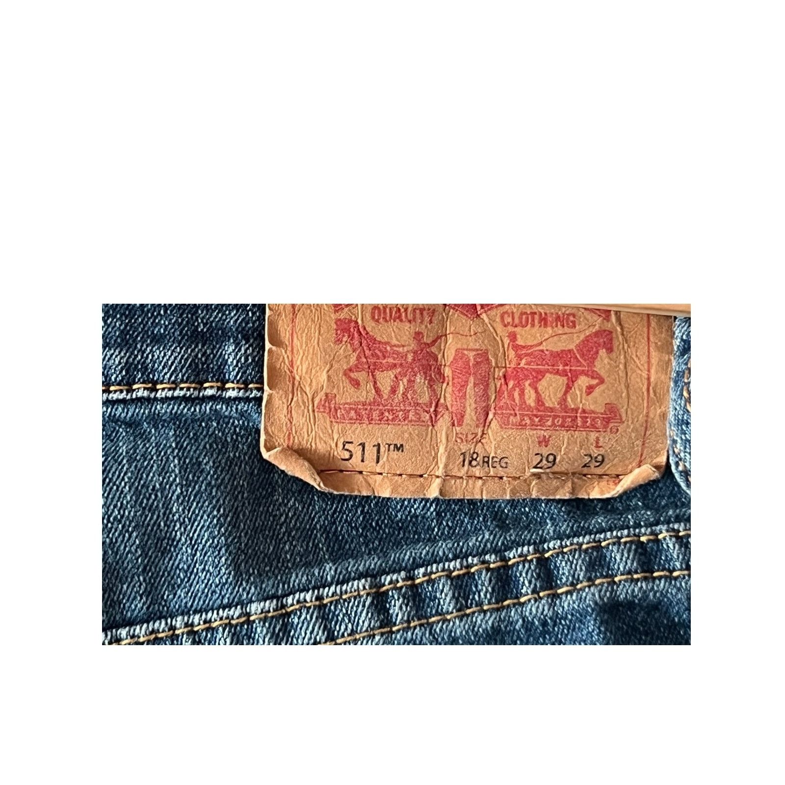 Levi's Levi's 511 Blue Jeans Slim Fit Womans 18Reg 29x29 Size 40" / US 18 - 3 Thumbnail