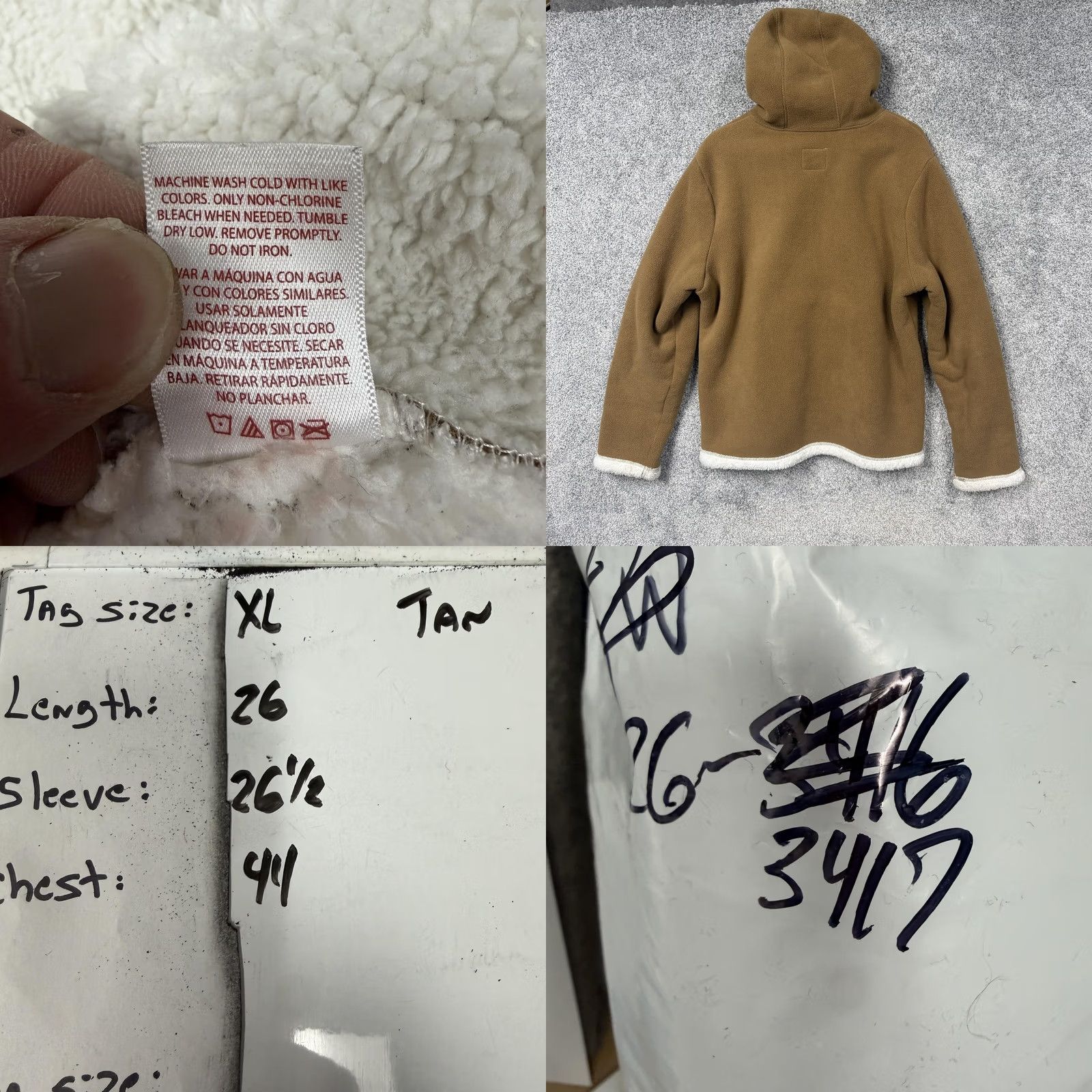 Faded Glory Faded Glory Jacket XL Urban Camel Fleece Hooded Sherpa Lined Short Jacket Women Casual Fall Winter Cabincore Granola Girl Style Shirt/Coat (no N/A) Size XL / US 12-14 / IT 48-50 - 8 Thumbnail