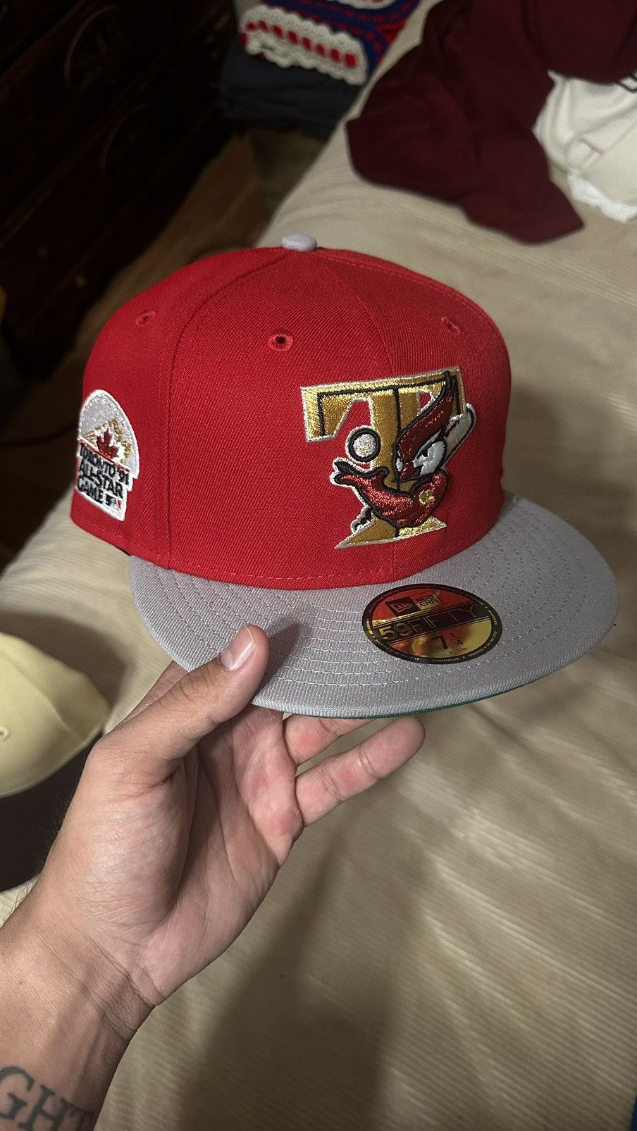 image of Hat Club x Myfitteds Toronto Blue Jays in Red, Men's