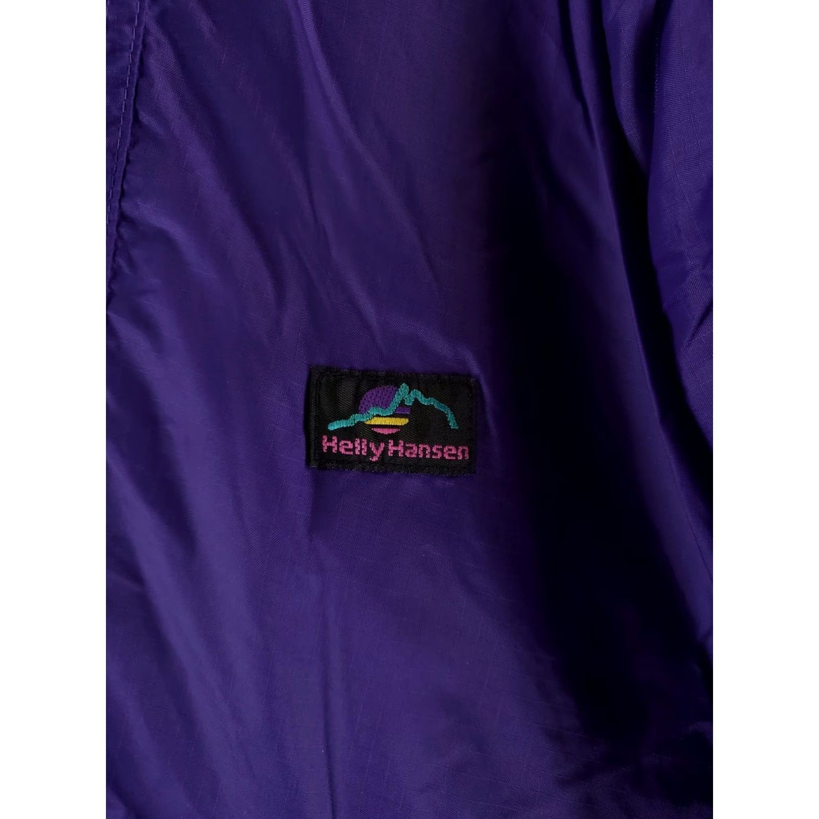 Helly Hansen VINTAGE Helly Hansen Windbreaker Jacket Nylon Purple Mens M Full Zip Hooded 90s Jacket Mens M Size US M / EU 48-50 / 2 - 2 Thumbnail