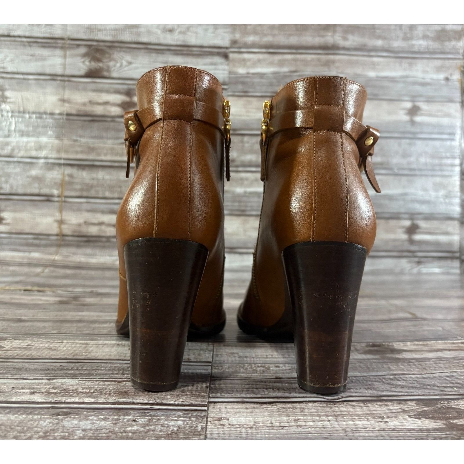 Lauren Ralph Lauren Lauren Ralph Lauren RLL Laletta Leather Ankle Boot size 7.5 Size US 7.5 / IT 37.5 - 3 Thumbnail