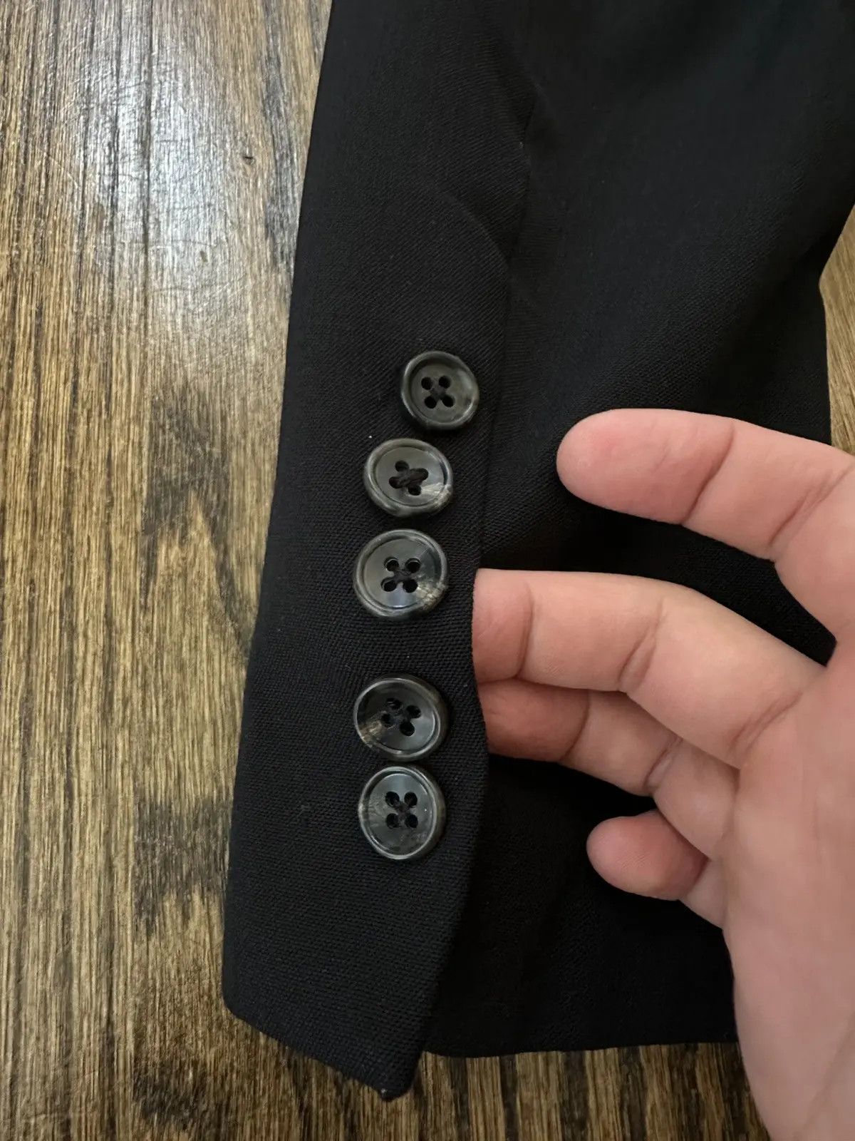 Helmut Lang Helmut Lang Classic Black Wool Suit - Jacket/Pants (US36) Size 36S - 5 Thumbnail