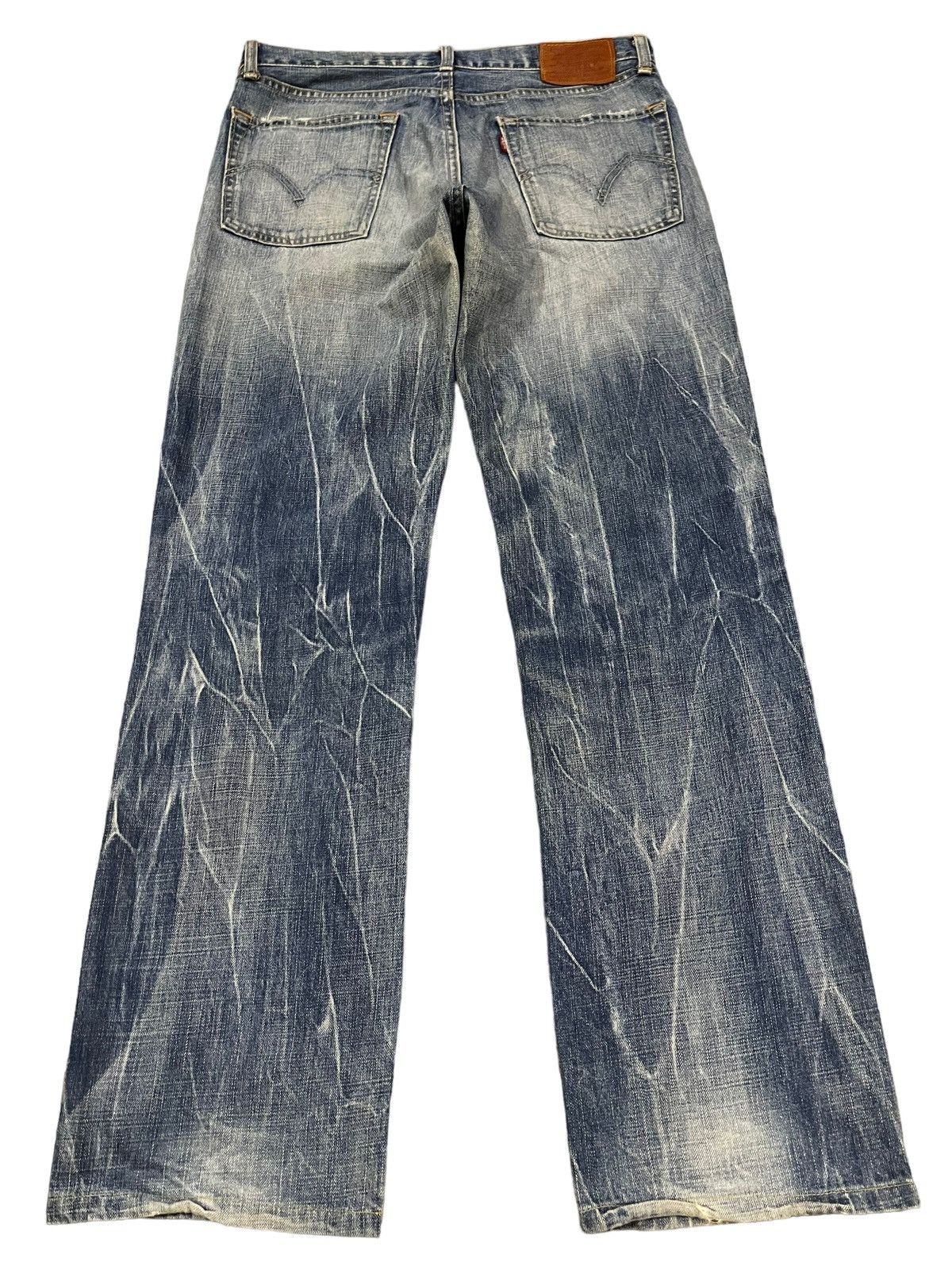 Levi's Vintage 90s Levis Blue Wash Style Distress Style Jeans Size US 32 / EU 48 - 2 Thumbnail
