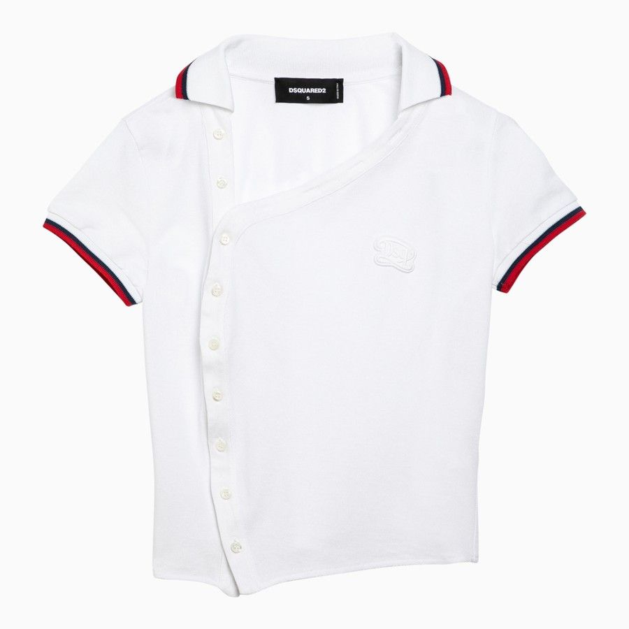 Dsquared2 o1d2blof0824 Cotton Polo Shirts in White Size M / US 6-8 / IT 42-44 - 1 Thumbnail