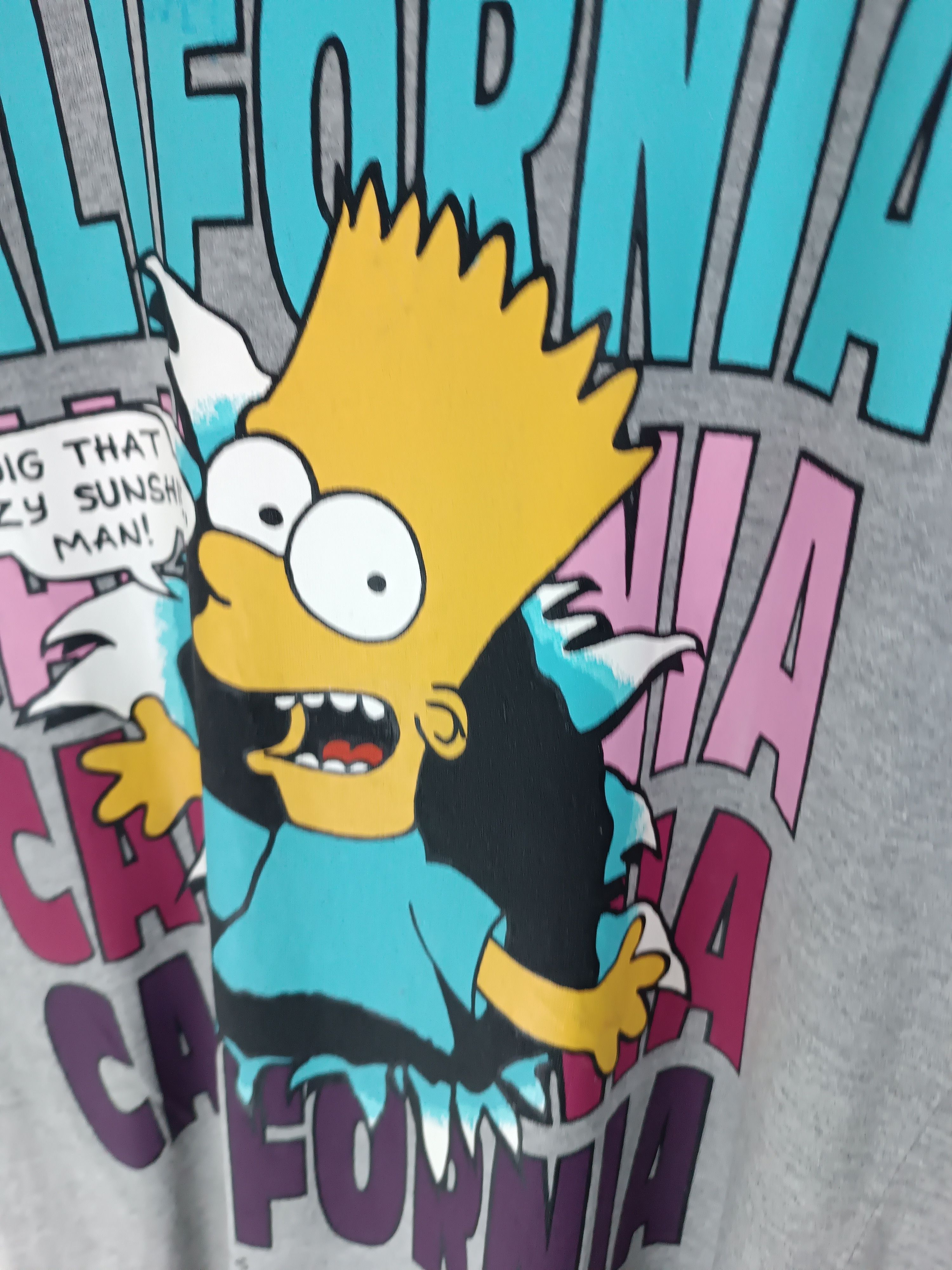Cartoon Network VINTAGE 90'S THE SIMPSONS BART CALIFORNIA TEES VERY RARE Size US M / EU 48-50 / 2 - 10 Thumbnail