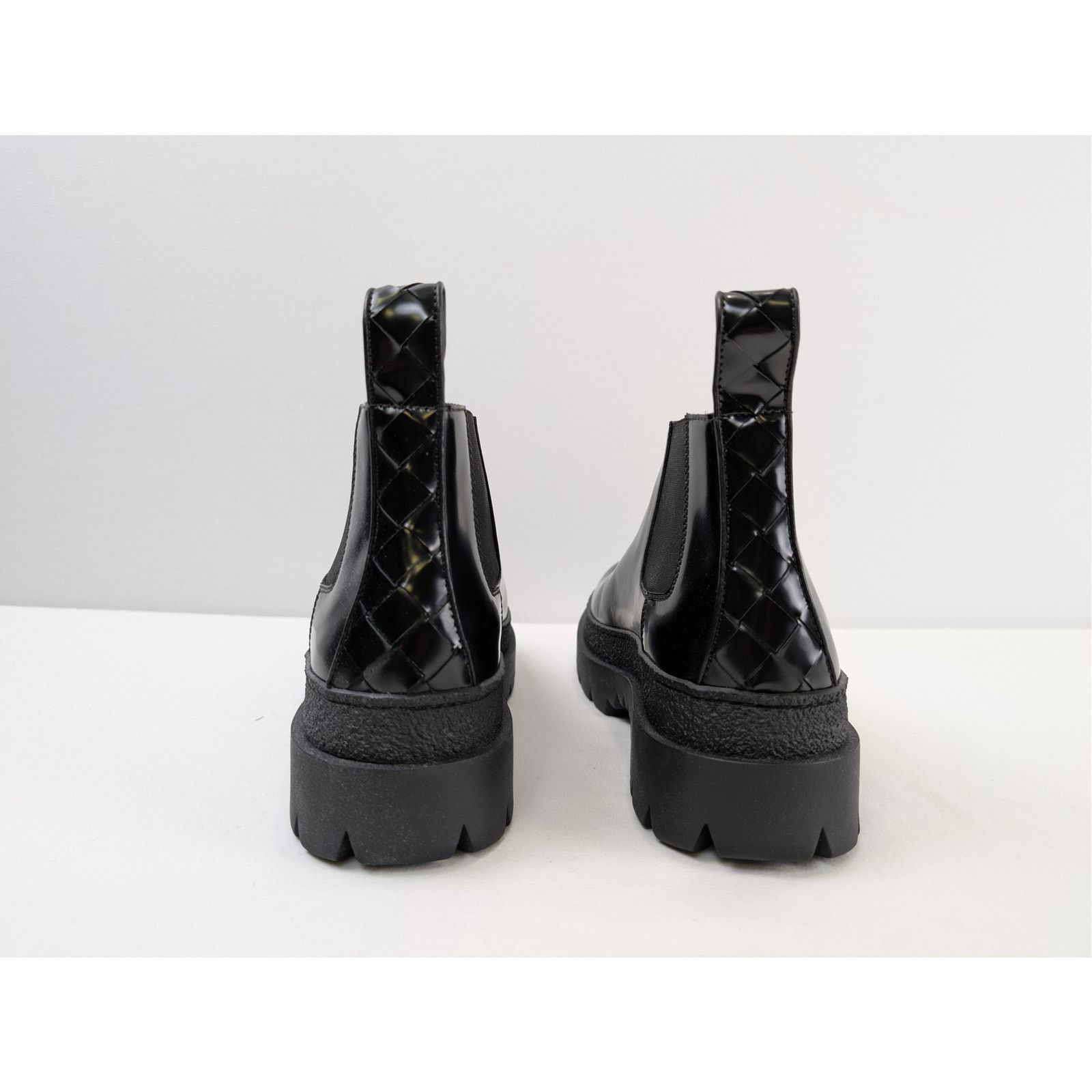 Bottega Veneta o1rshd1 Texas Calf Highway Ankle Boots in Black Size US 10 / EU 43 - 10 Thumbnail