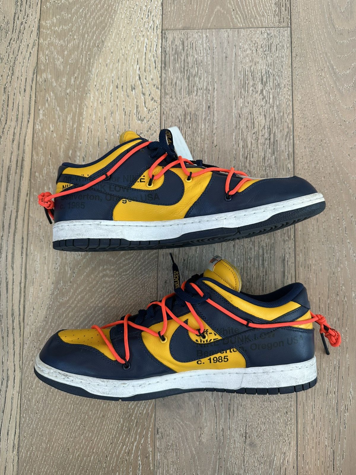 Nike × Off-White Nike Dunk Low Off-White University Gold Size US 14 / EU 47 - 5 Thumbnail