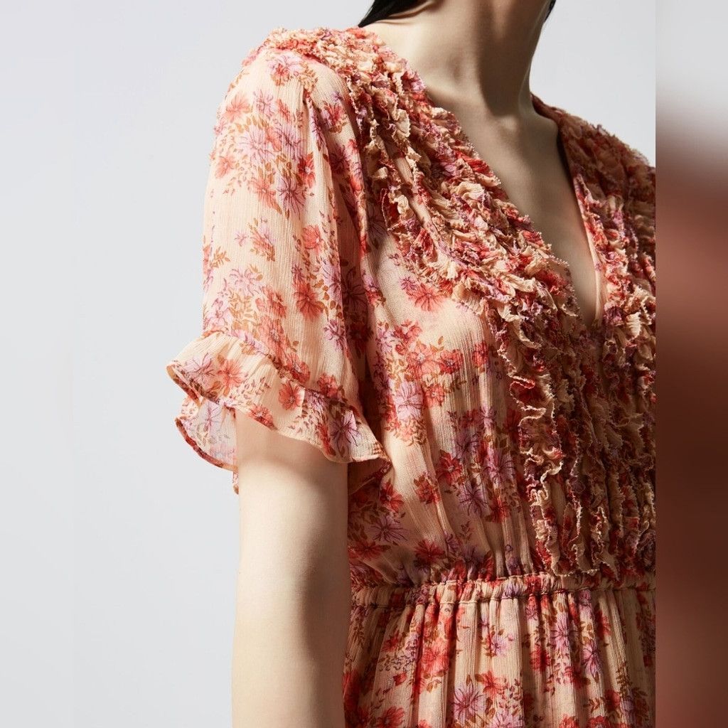The Kooples The Kooples Vintage Flowers High/Low Dress Size XS / US 0-2 / IT 36-38 - 3 Thumbnail
