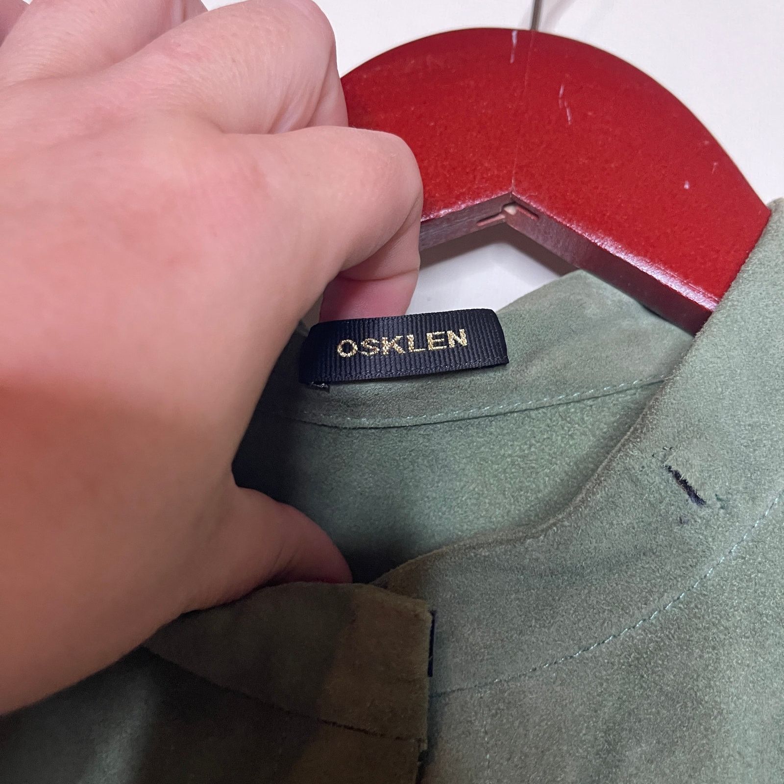 Osklen Osklen green suede 100% leather button down shirt jacket M Size M / US 6-8 / IT 42-44 - 4 Thumbnail