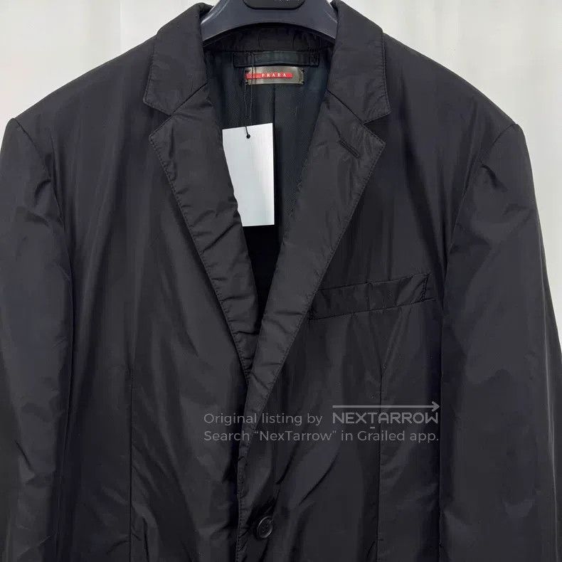 Prada Prada Black nylon sandwiched cotton suit jacket Size US M / EU 48-50 / 2 - 3 Thumbnail