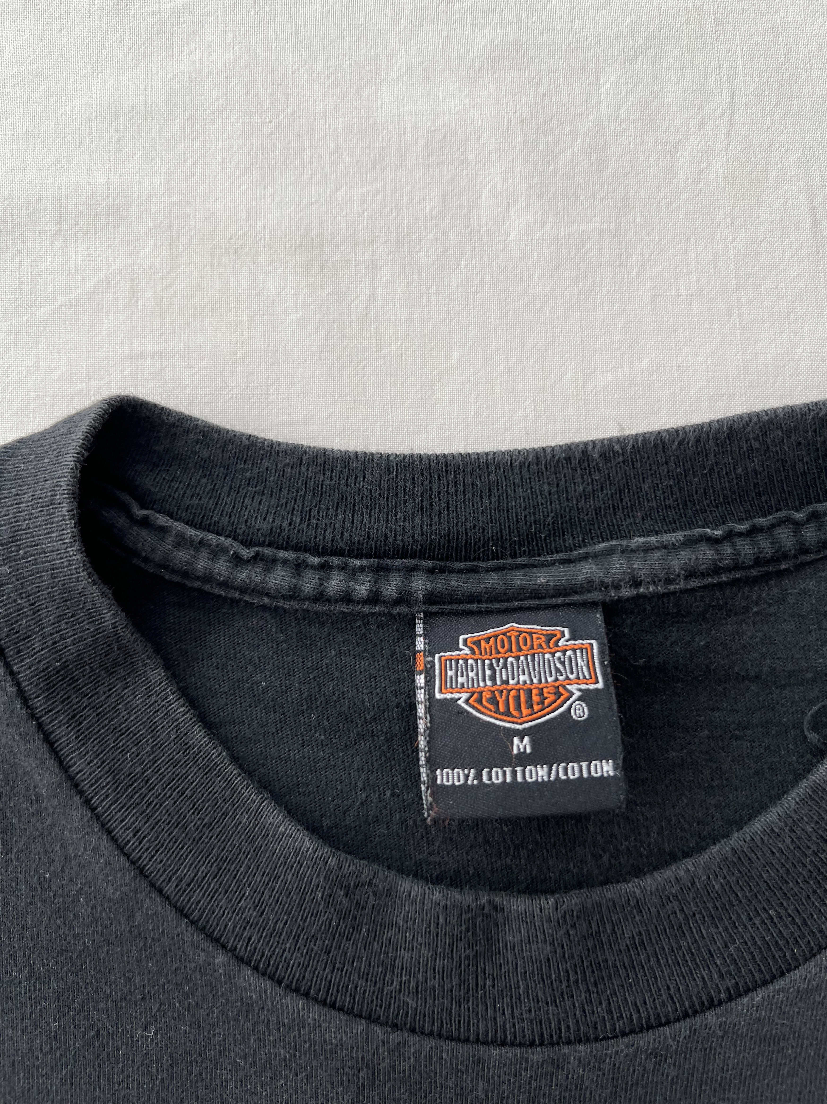 Harley Davidson Vintage 2000 Harley Davidson Flame Fire Y2k Black T-shirt Size US M / EU 48-50 / 2 - 10 Thumbnail