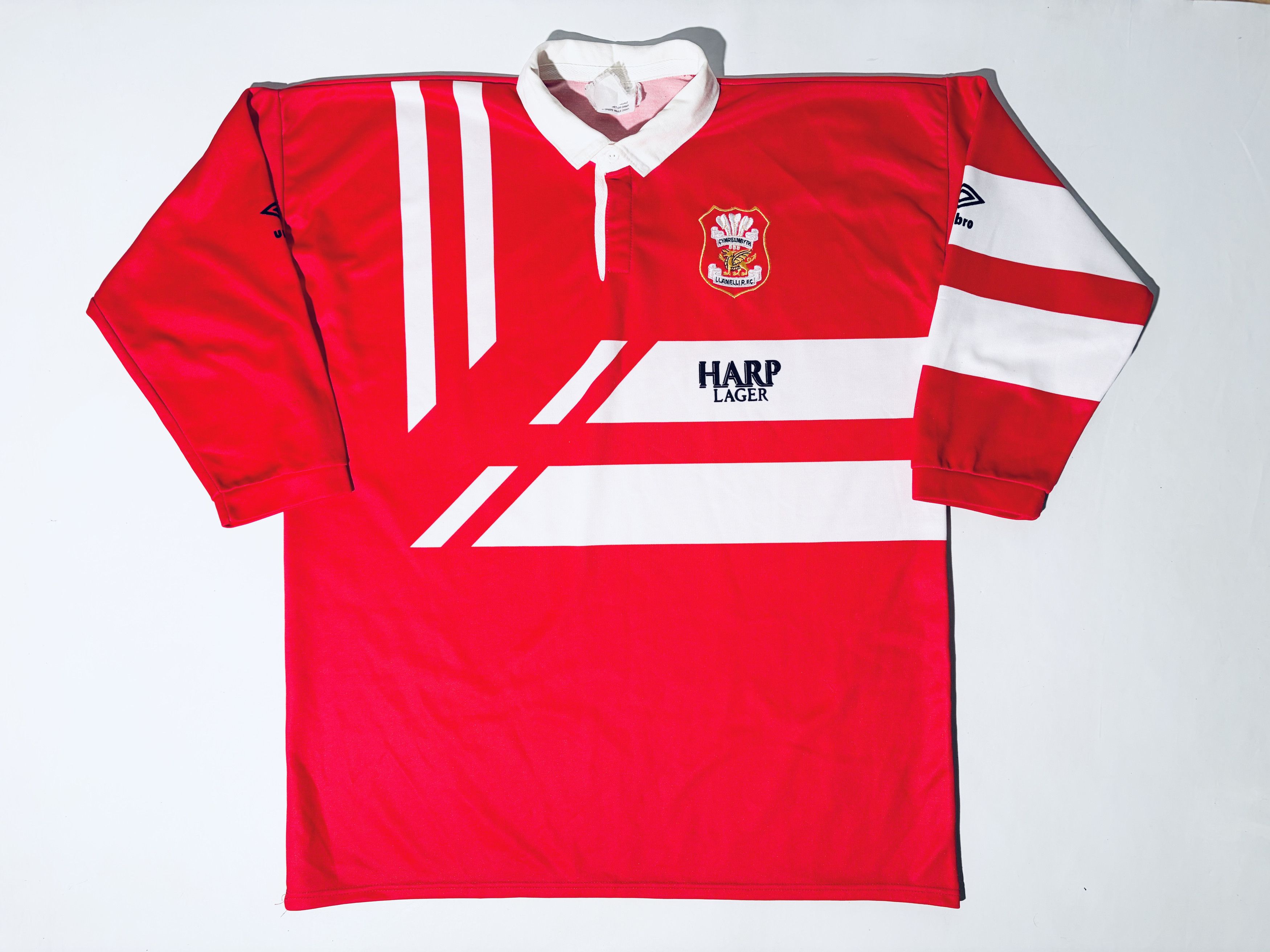 Umbro Llanelli Rugby Union 1992 Home Shirt Size US XL / EU 56 / 4 - 4 Thumbnail